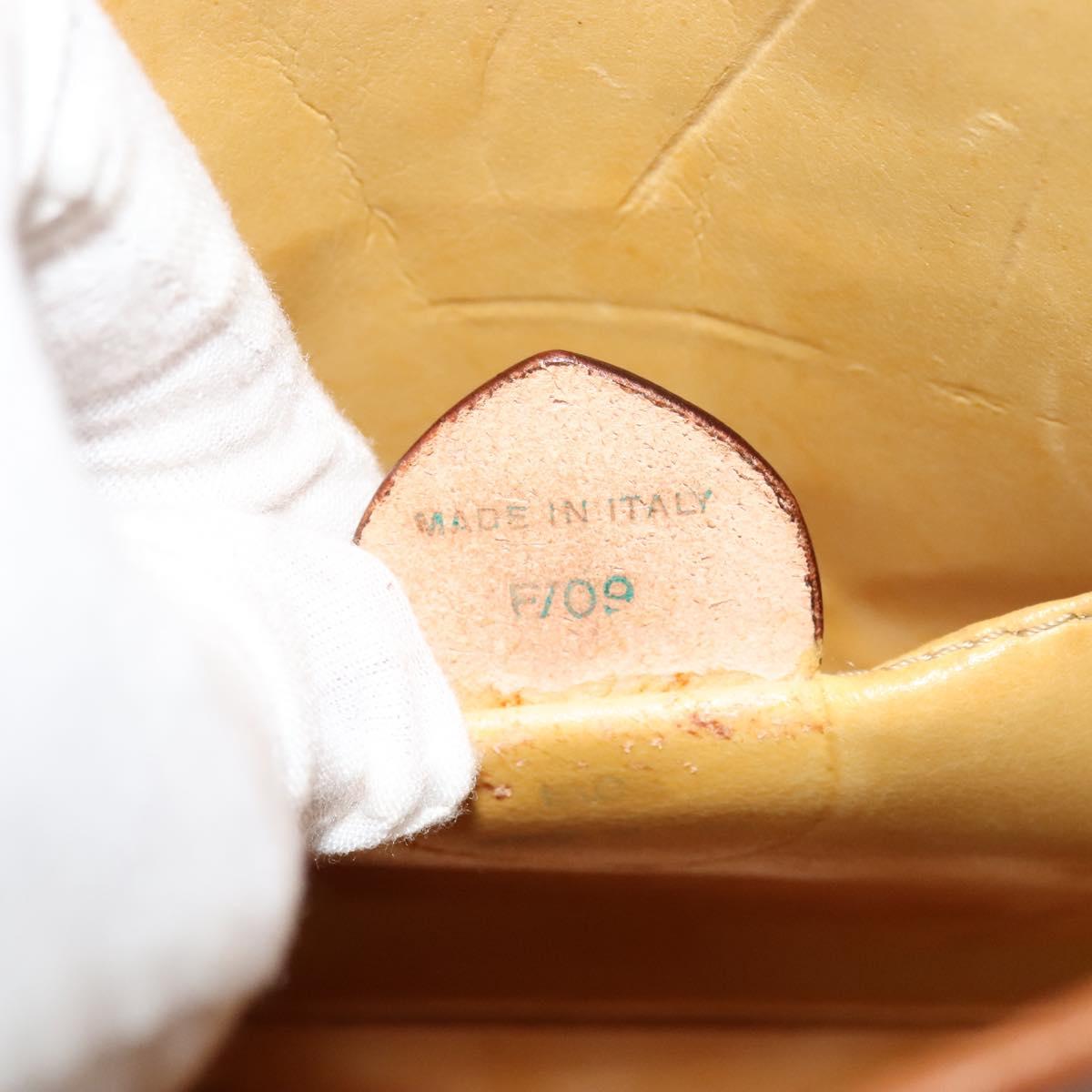 CELINE Macadam Canvas Shoulder Bag PVC Leather Brown Gold Auth 121435