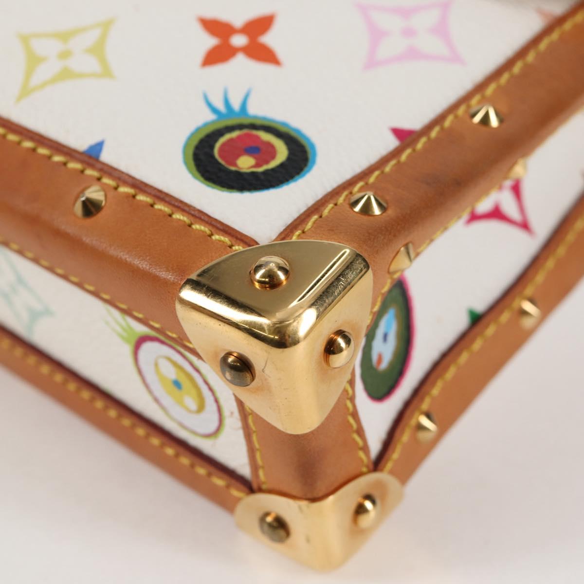 LOUIS VUITTON Monogram Pochette Eye Miss You Hand Bag White M92055 Auth 121439AM