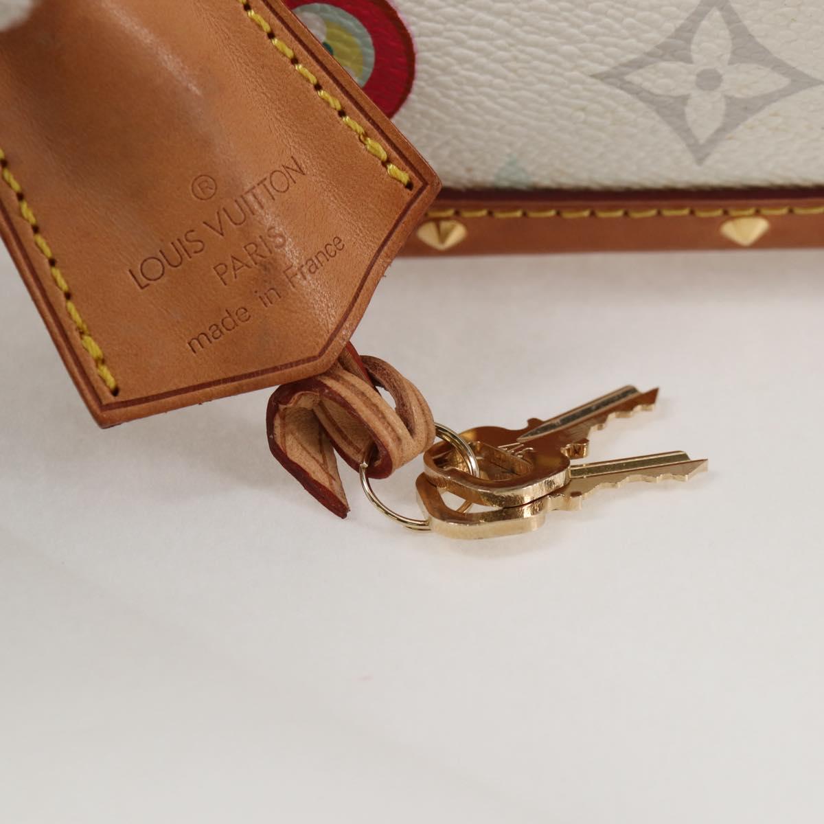 LOUIS VUITTON Monogram Pochette Eye Miss You Hand Bag White M92055 Auth 121439M