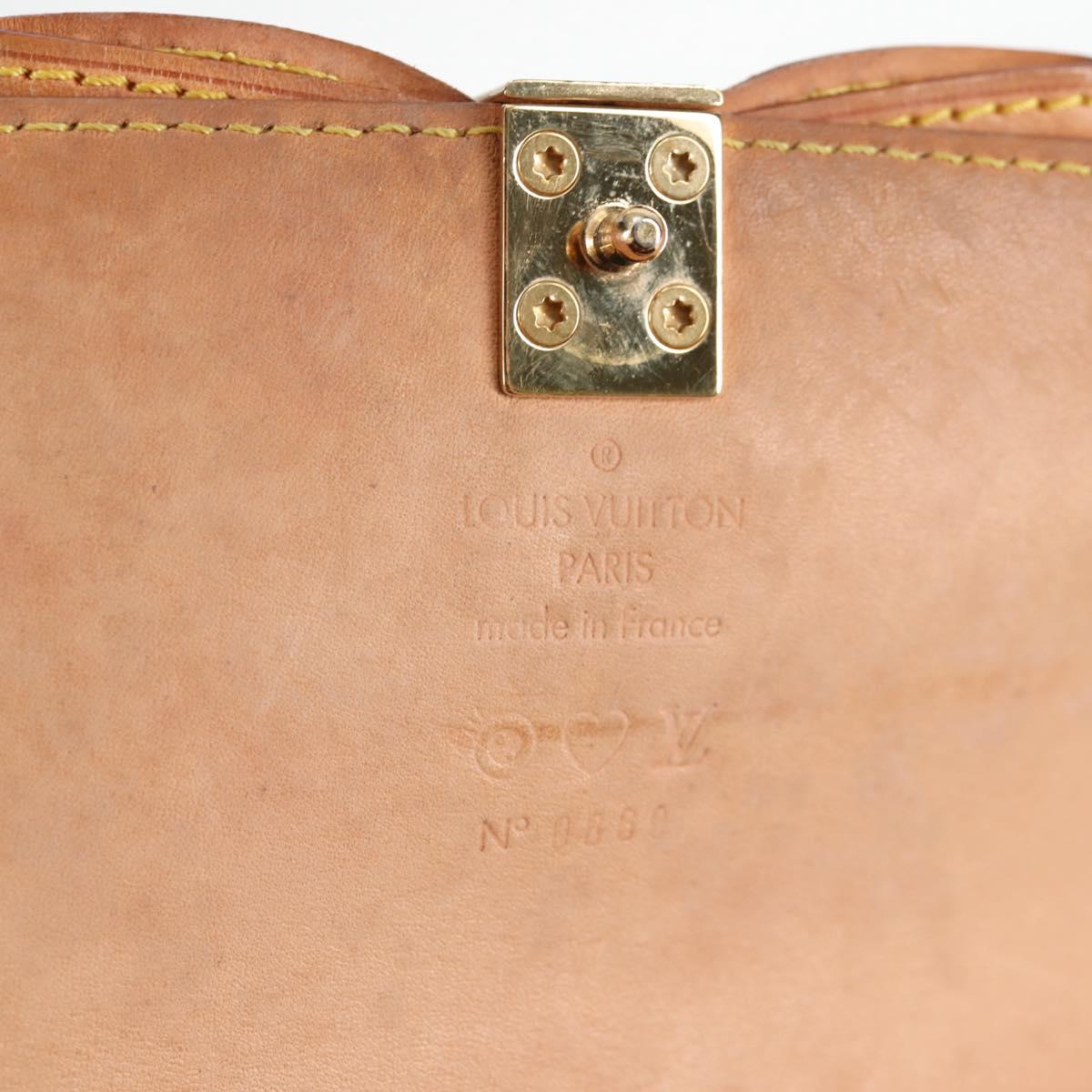LOUIS VUITTON Monogram Pochette Eye Miss You Hand Bag White M92055 Auth 121439M