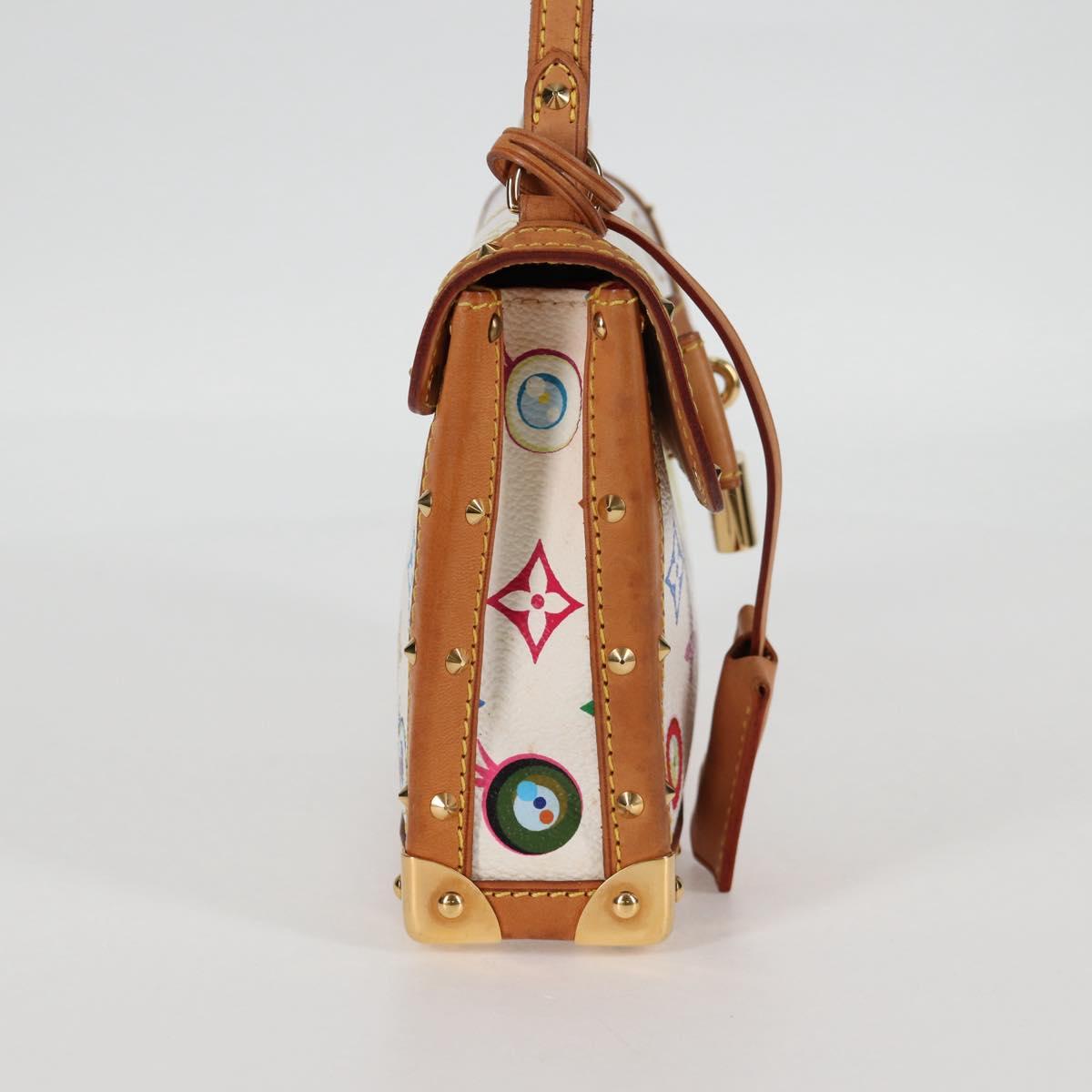 LOUIS VUITTON Monogram Pochette Eye Miss You Hand Bag White M92055 Auth 121439AM