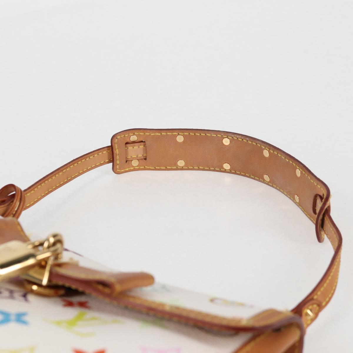 LOUIS VUITTON Monogram Pochette Eye Miss You Hand Bag White M92055 Auth 121439AM