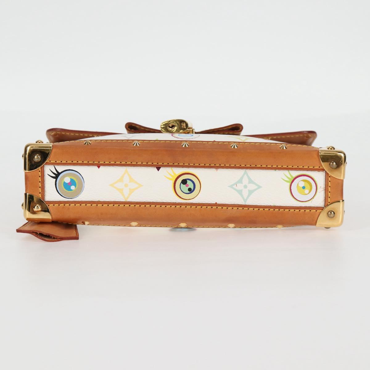 LOUIS VUITTON Monogram Pochette Eye Miss You Hand Bag White M92055 Auth 121439M
