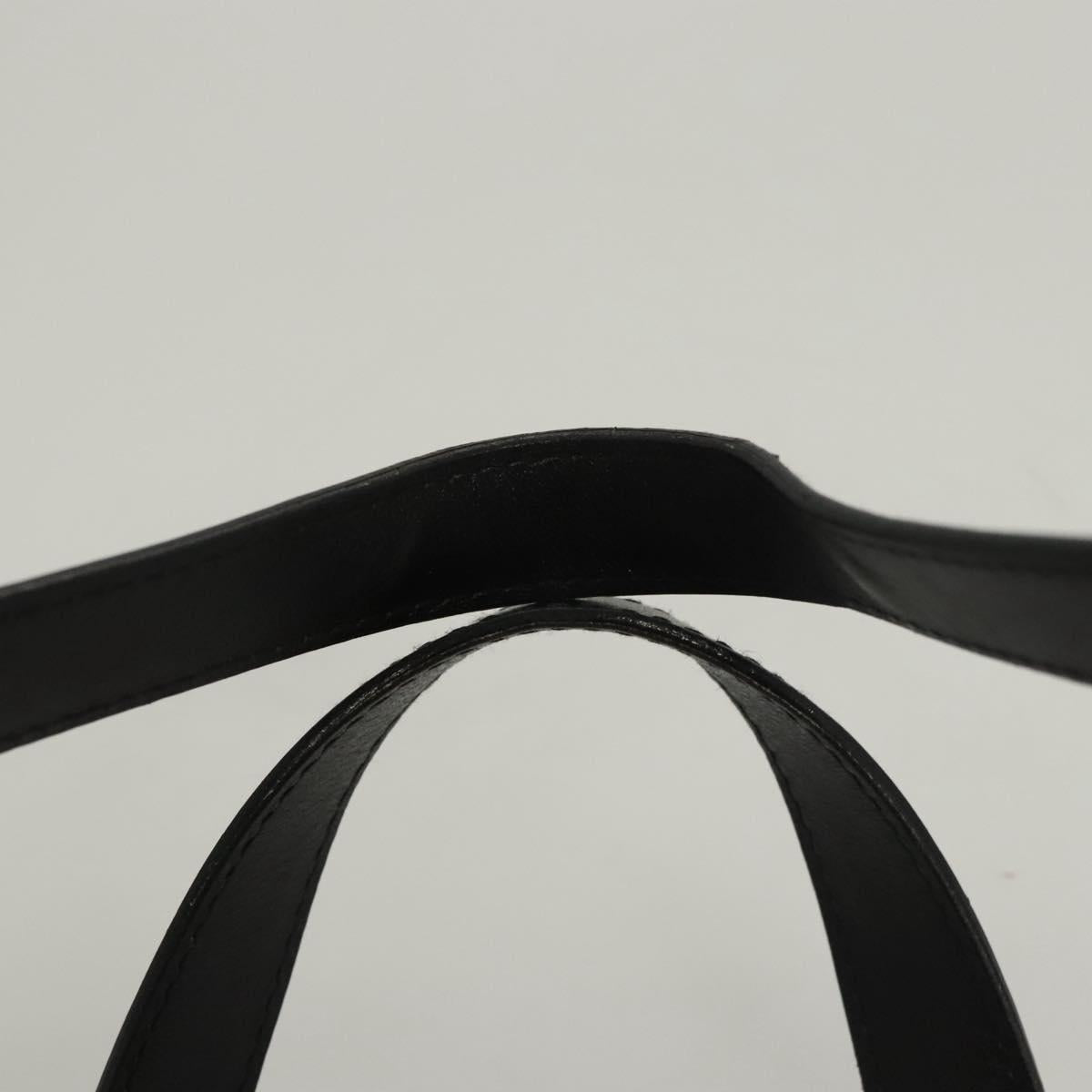 BVLGARI Hand Bag Canvas Navy Gold Auth 121454