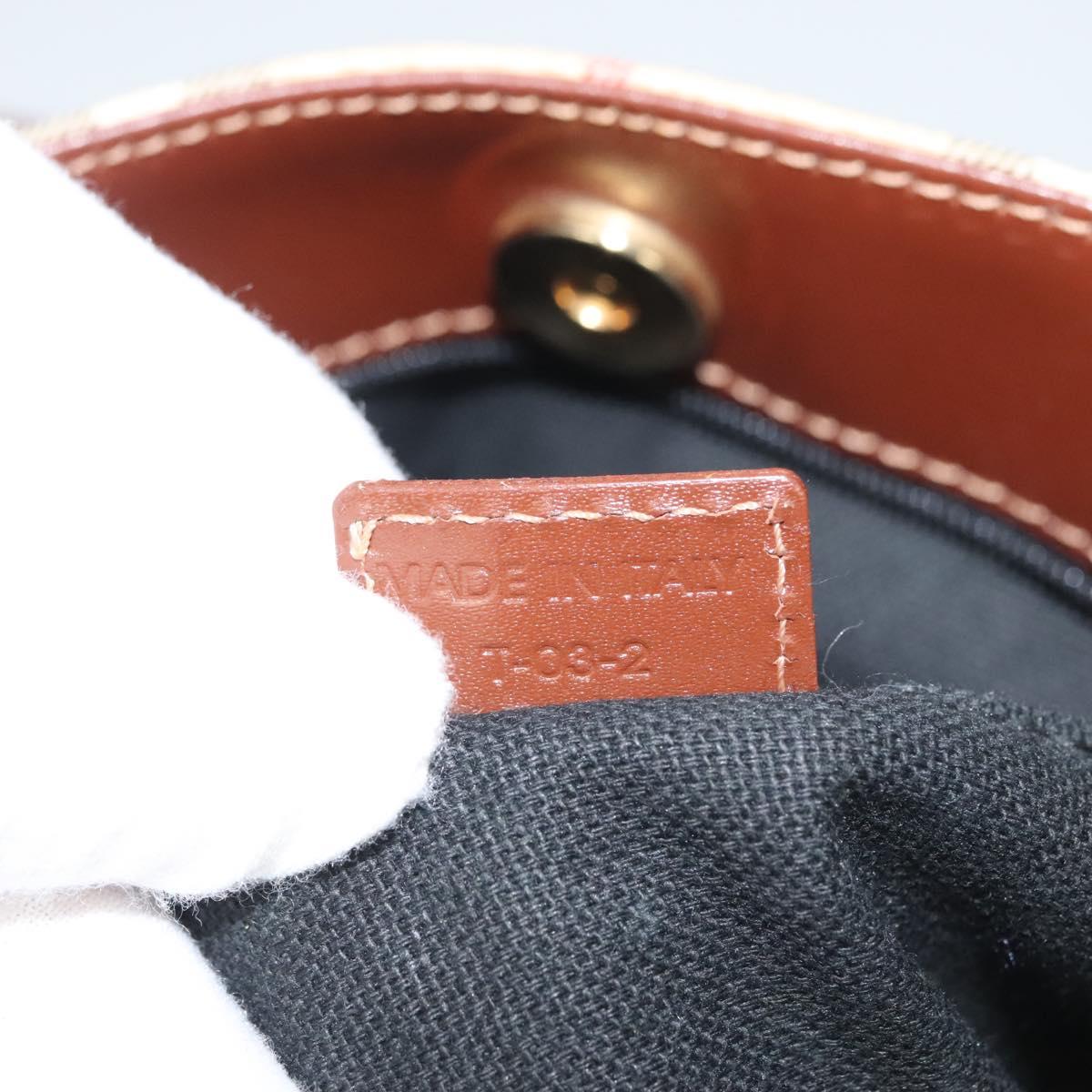 BURBERRY Nova Check Hand Bag PVC Beige Auth 121466