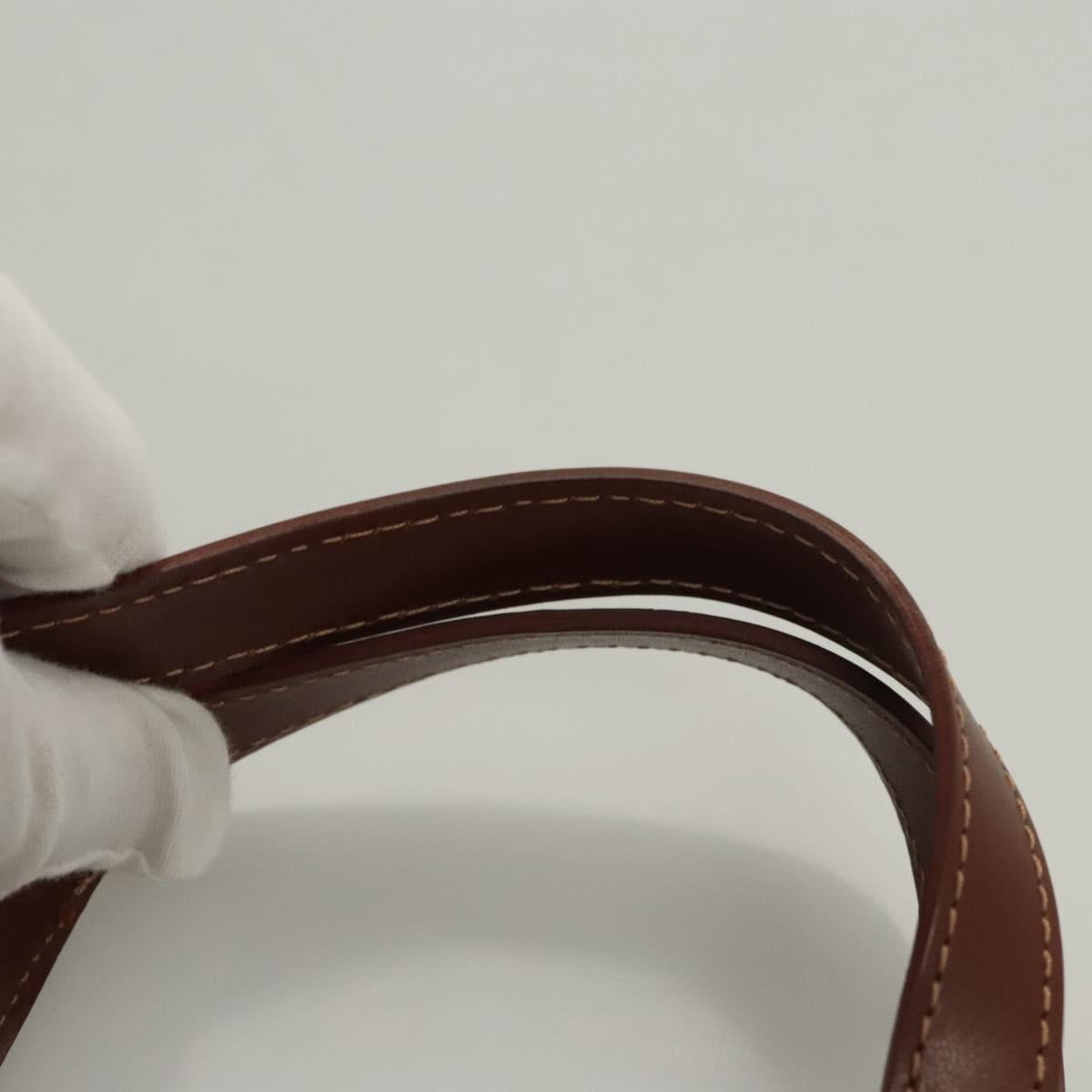 BURBERRY Nova Check Hand Bag PVC Beige Auth 121466