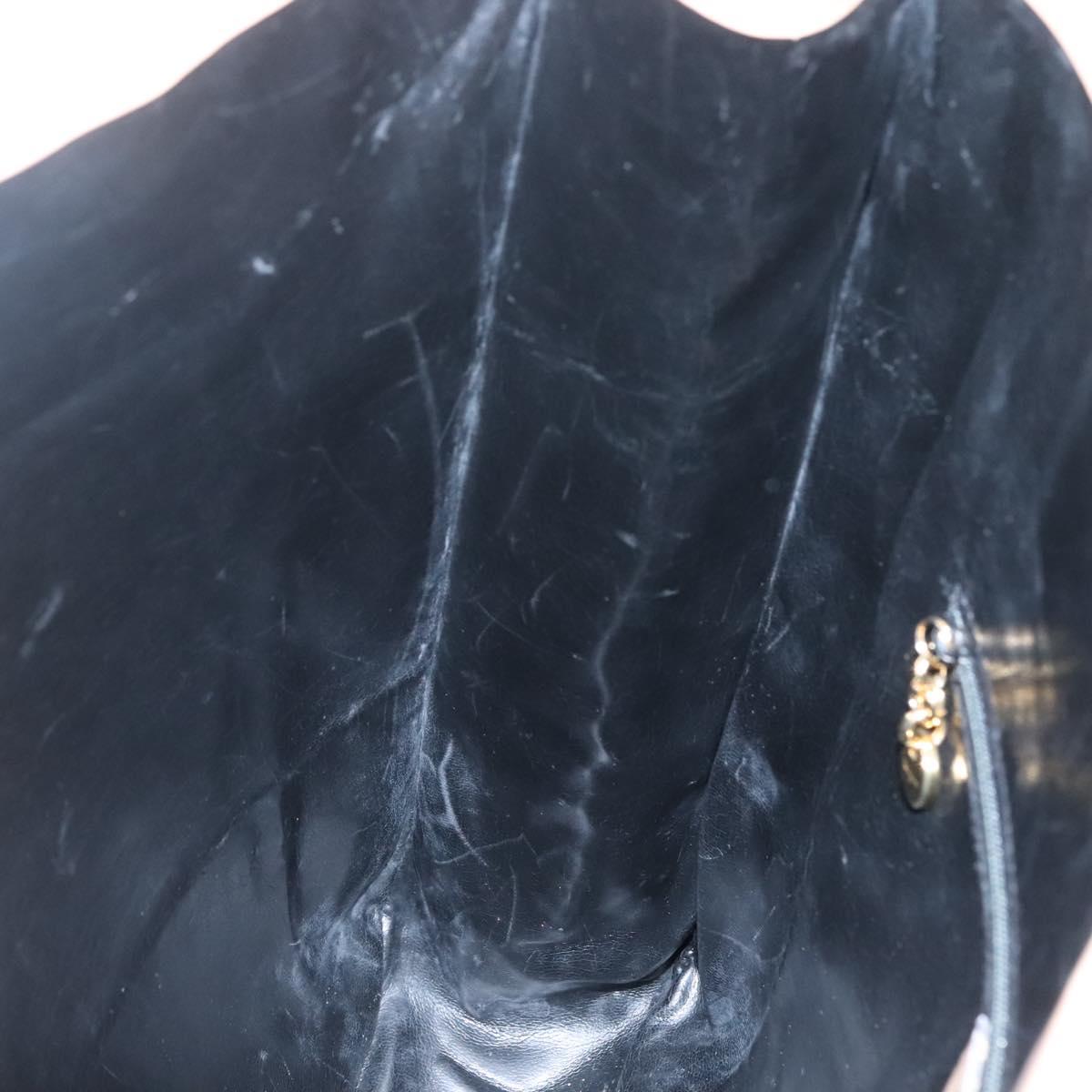 Salvatore Ferragamo Gancini Tote Bag Suede Beige Gold Auth 121469