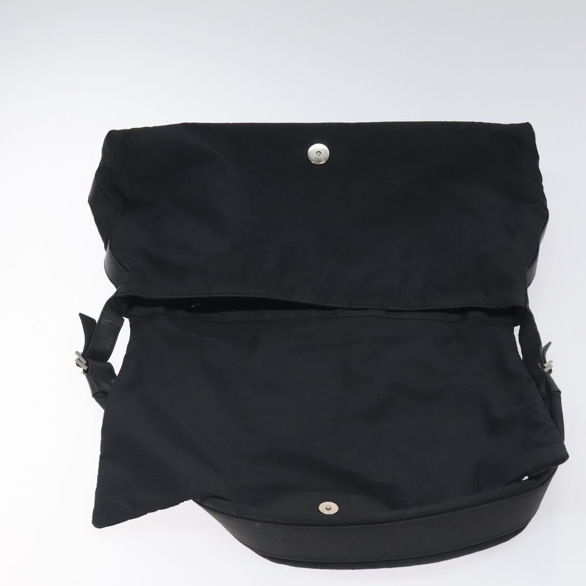 Salvatore Ferragamo Shoulder Bag Nylon Black Auth 121472