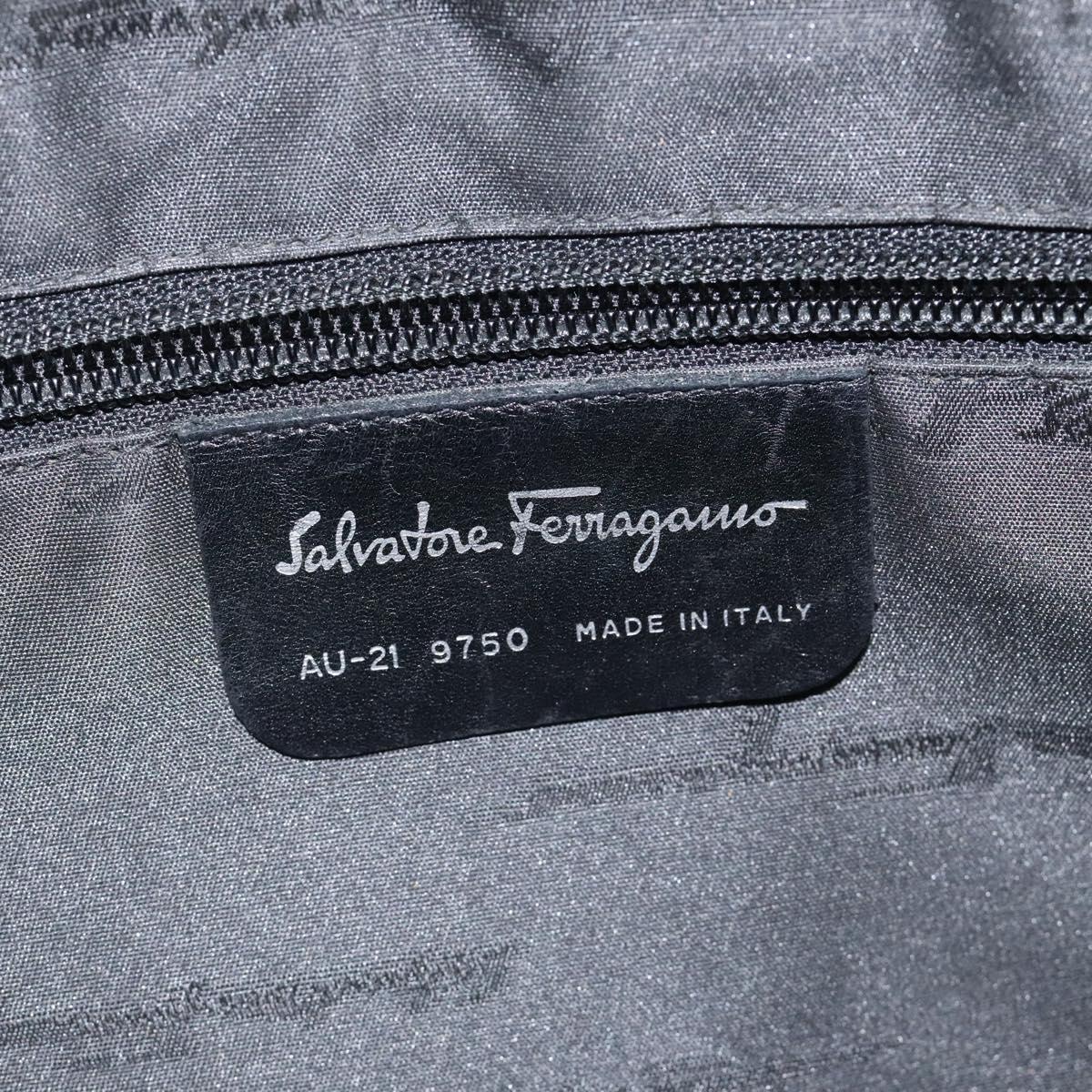 Salvatore Ferragamo Shoulder Bag Nylon Black Auth 121472