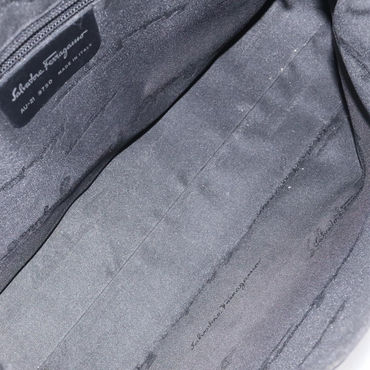 Salvatore Ferragamo Shoulder Bag Nylon Black Auth 121472