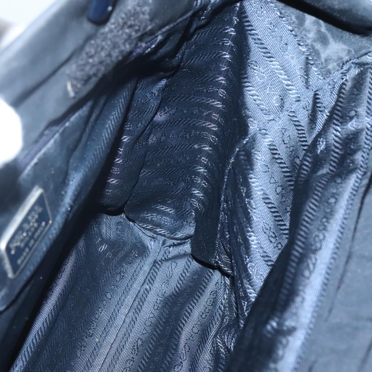 PRADA Hand Bag Nylon Black Auth 121473