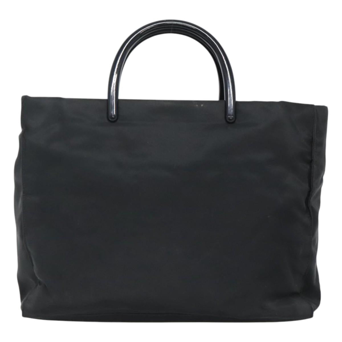 PRADA Hand Bag Nylon Black Auth 121473