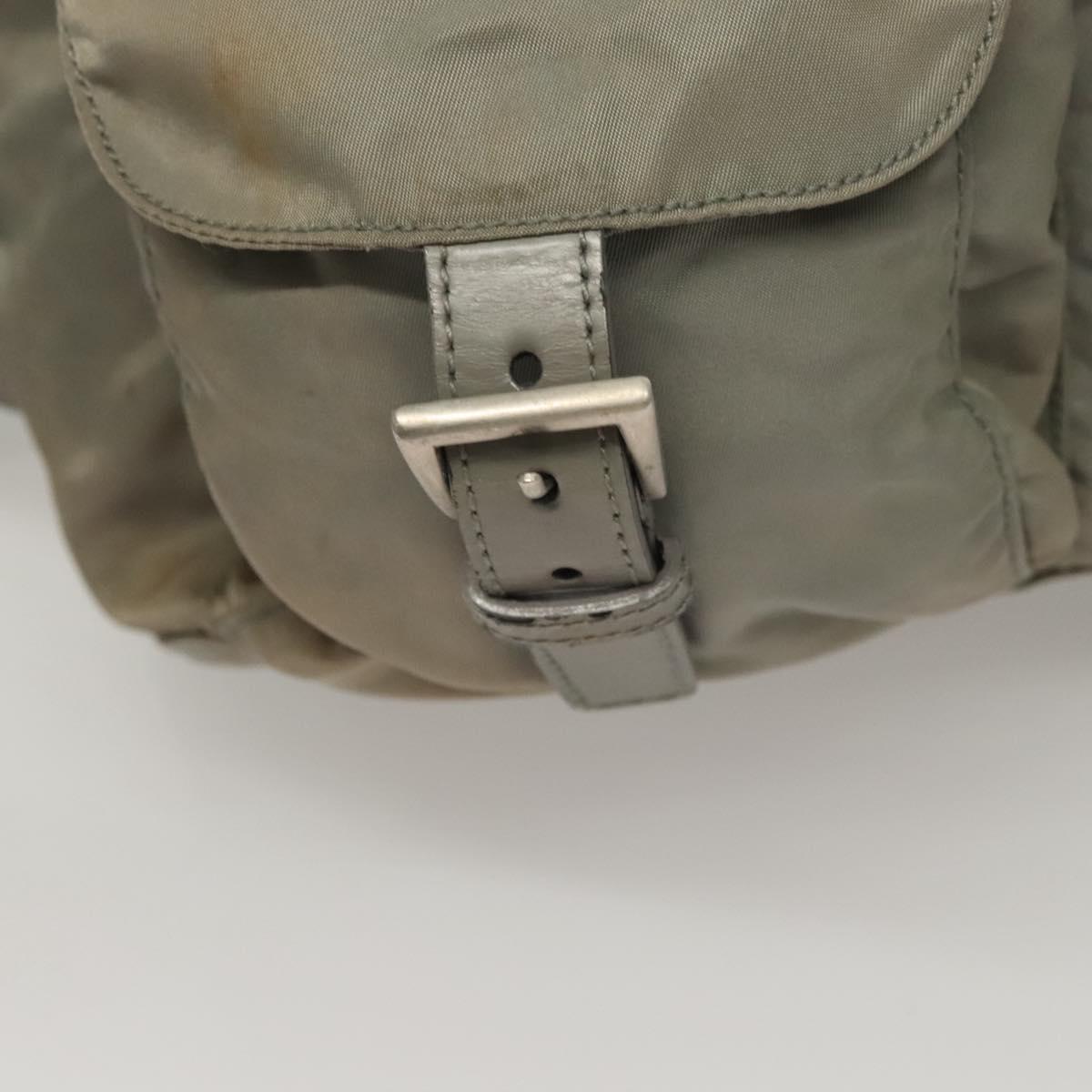 PRADA Backpack Nylon Green Auth 121476