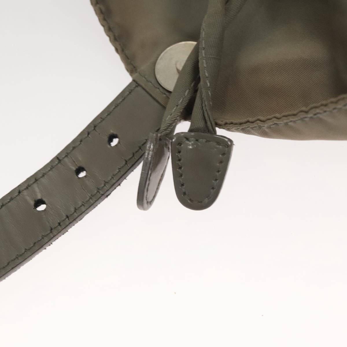 PRADA Backpack Nylon Green Auth 121476