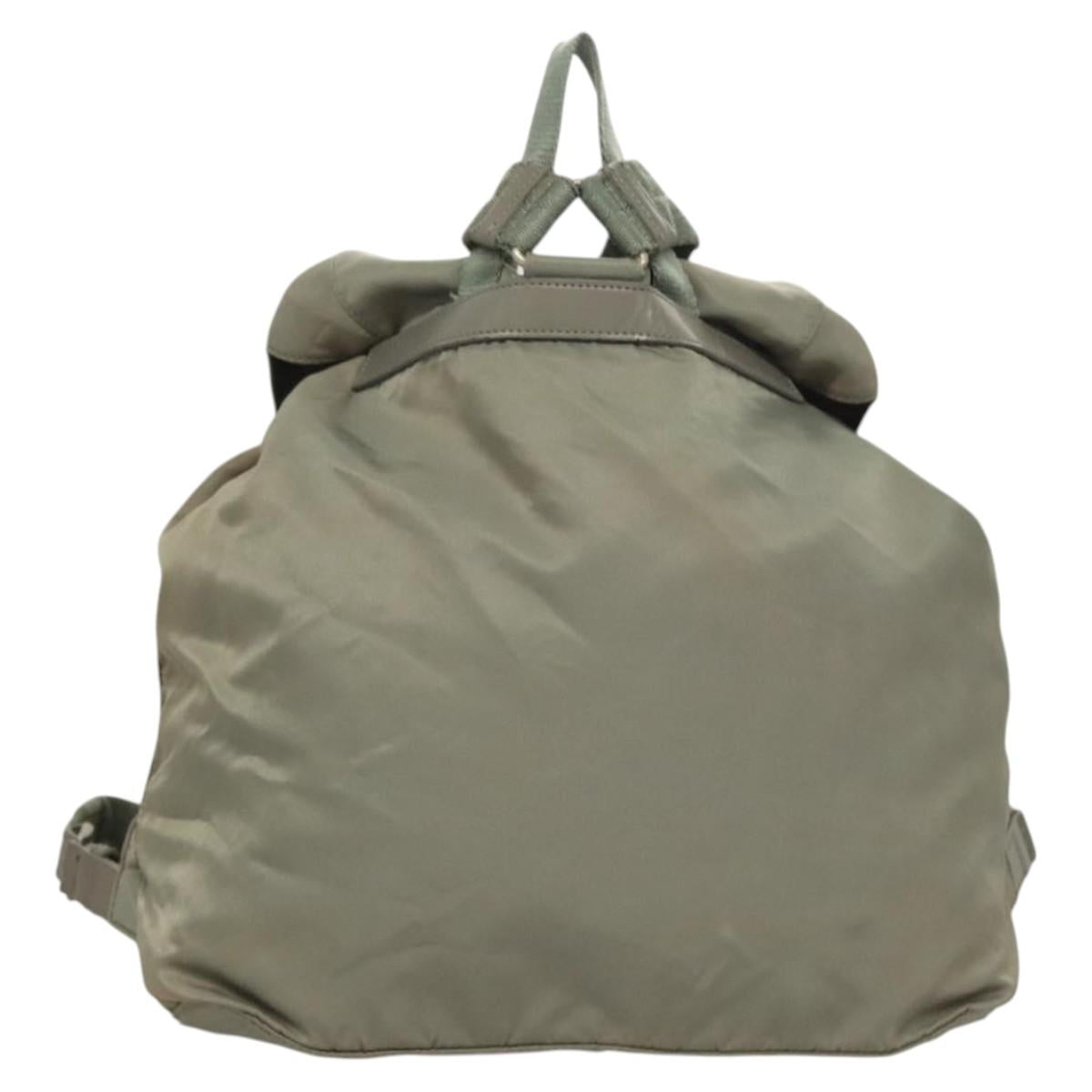 PRADA Backpack Nylon Green Auth 121476