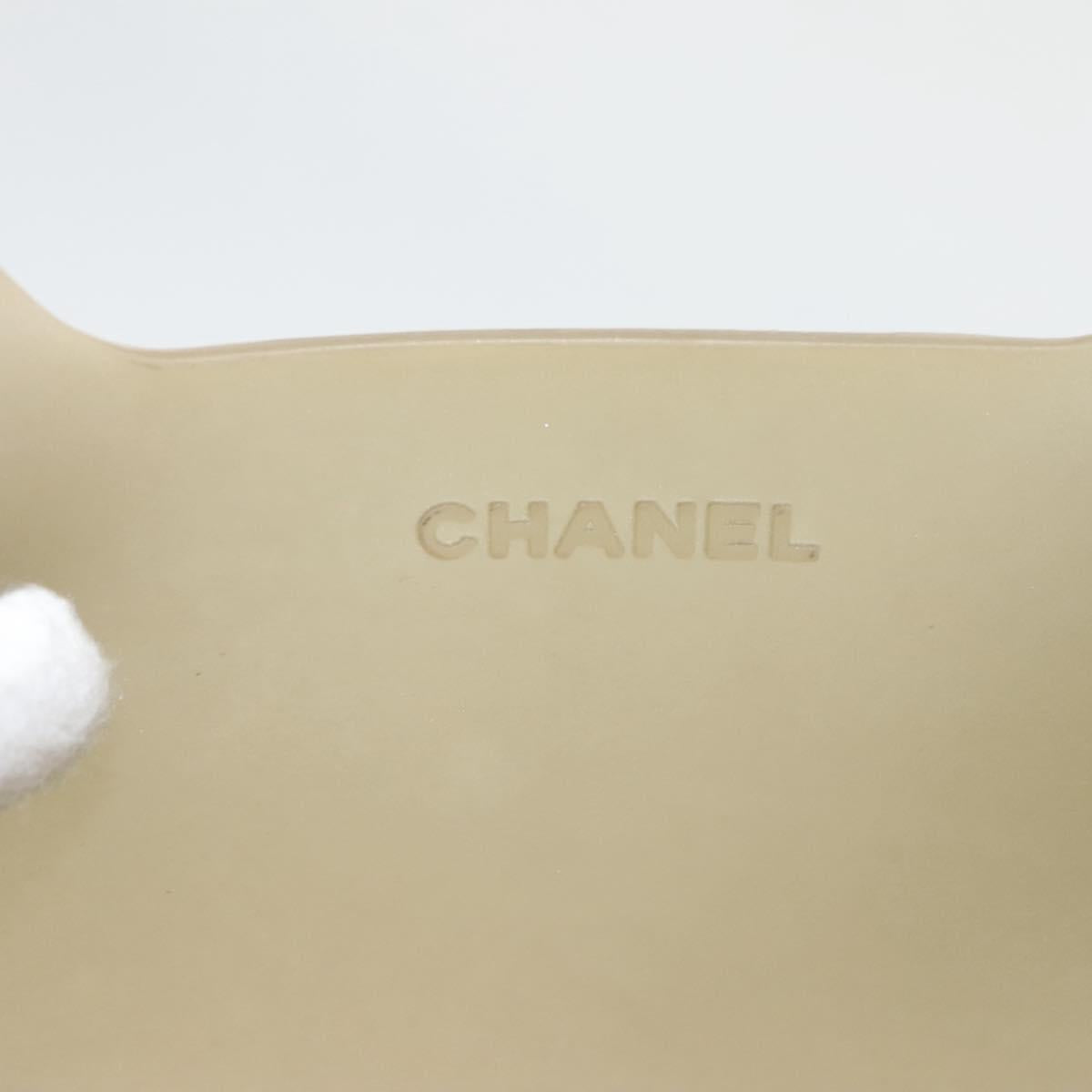 CHANEL Tote Bag Rubber Khaki CC Auth 121481
