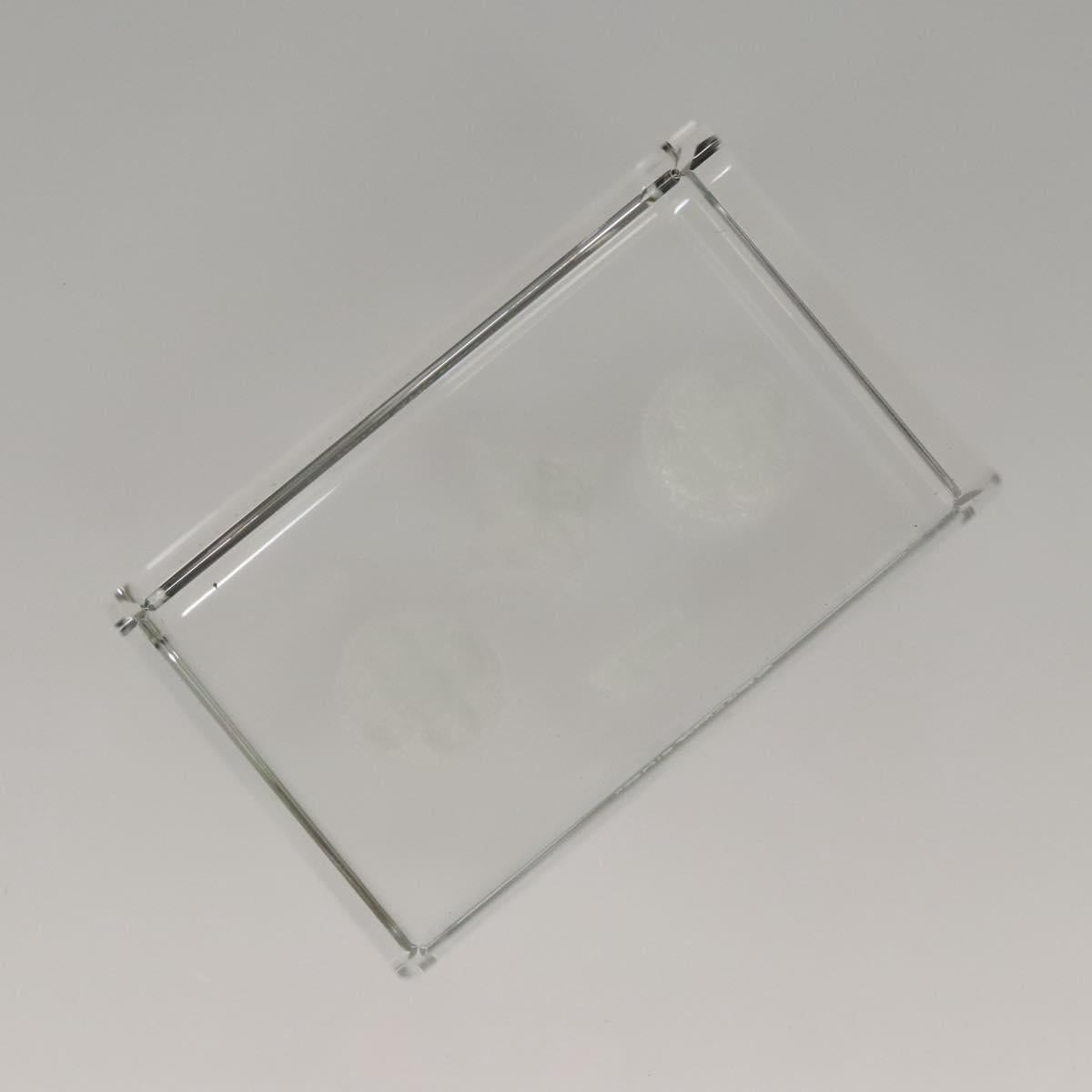 LOUIS VUITTON Paper Weight Glass Clear LV Auth 121487