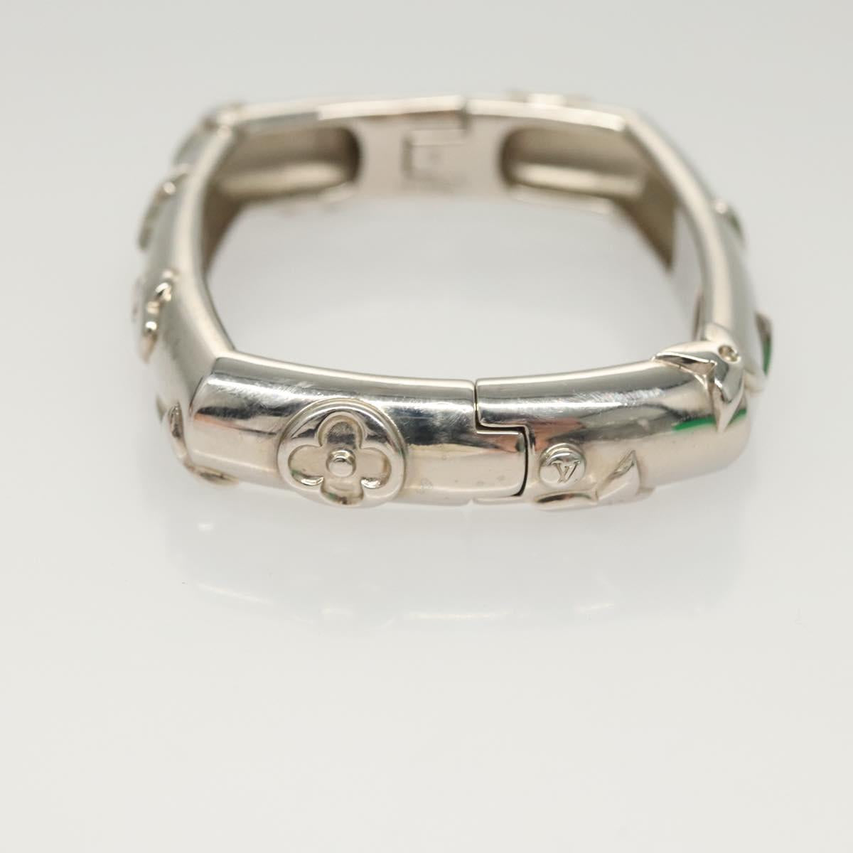 LOUIS VUITTON Bangle Bracelet Family metal Silver tone M63137 LV Auth 121493