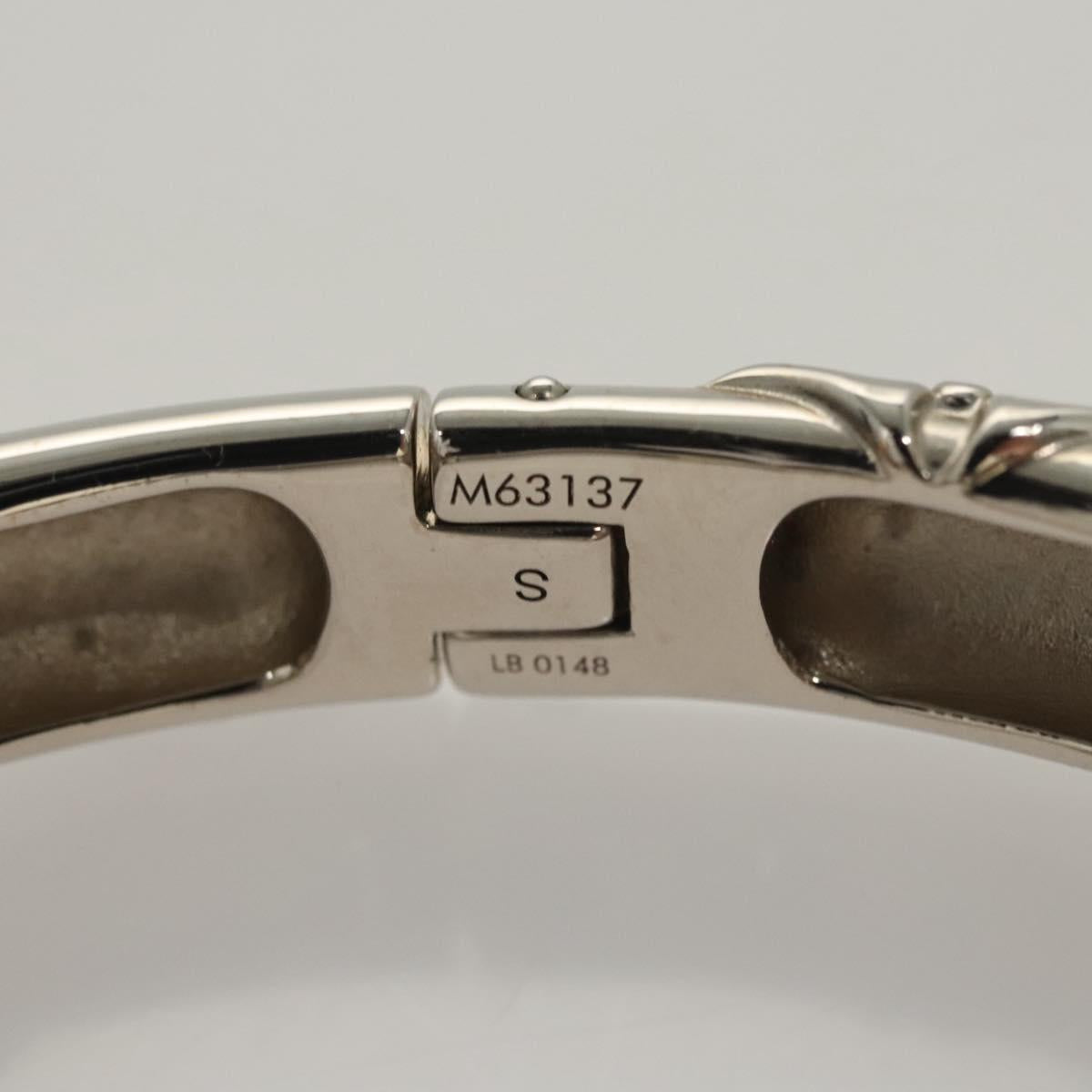 LOUIS VUITTON Bangle Bracelet Family metal Silver tone M63137 LV Auth 121493