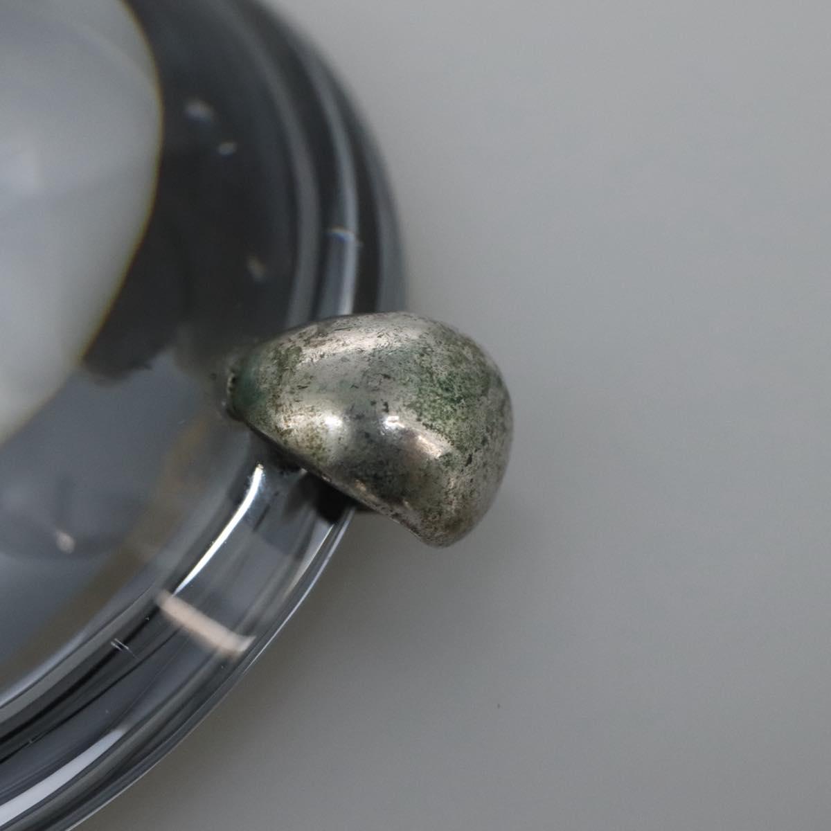 Baccarat Ring Glass 4Set Orange Green Auth 121496