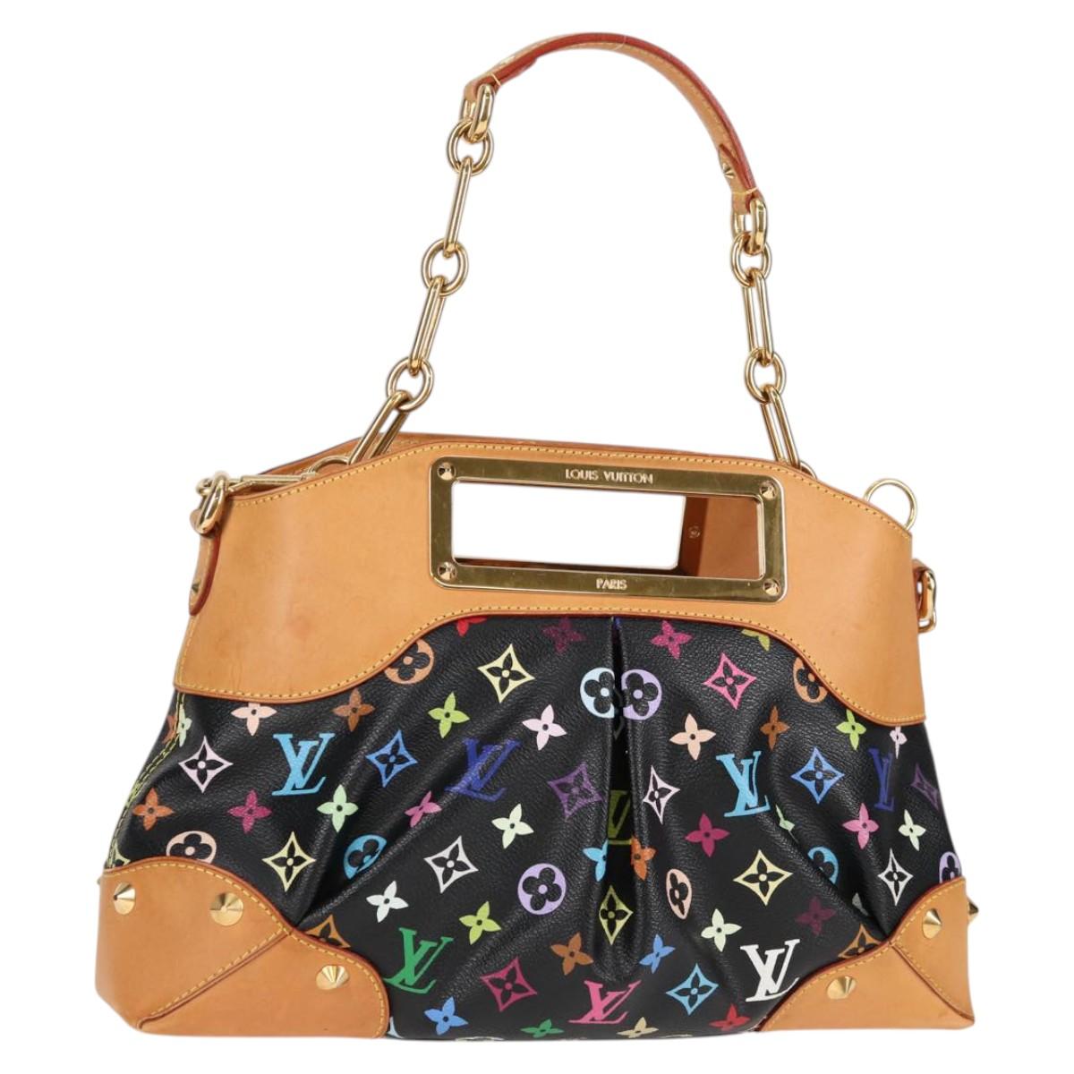 LOUIS VUITTON Monogram Multicolor Judy MM Hand Bag 2Way M40256 LV Auth 121498AM
