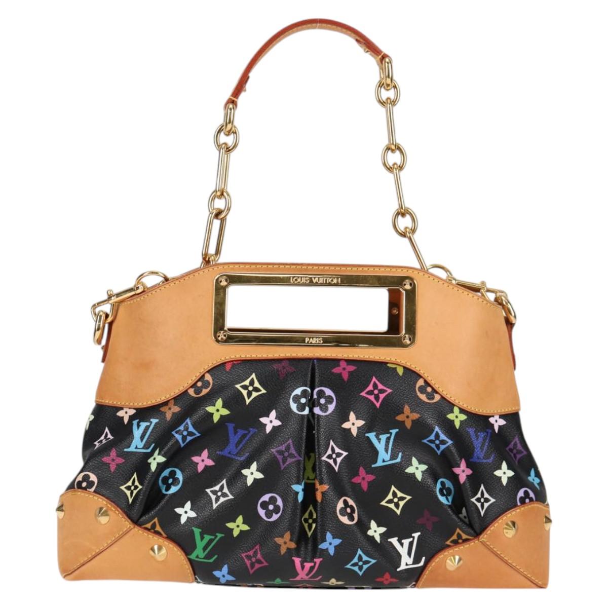 LOUIS VUITTON Monogram Multicolor Judy MM Hand Bag 2Way M40256 LV Auth 121498AM