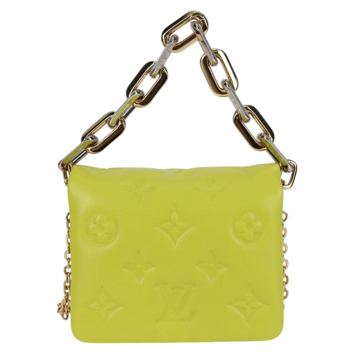 LOUIS VUITTON Monogram Emboss Coussin Belt Bag Bag Leather 2way LV Auth 121504SM