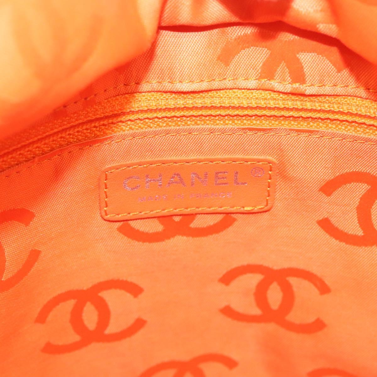 CHANEL Matelasse Cambon Line COCO Mark Tote Bag Lamb Skin White CC Auth 121507