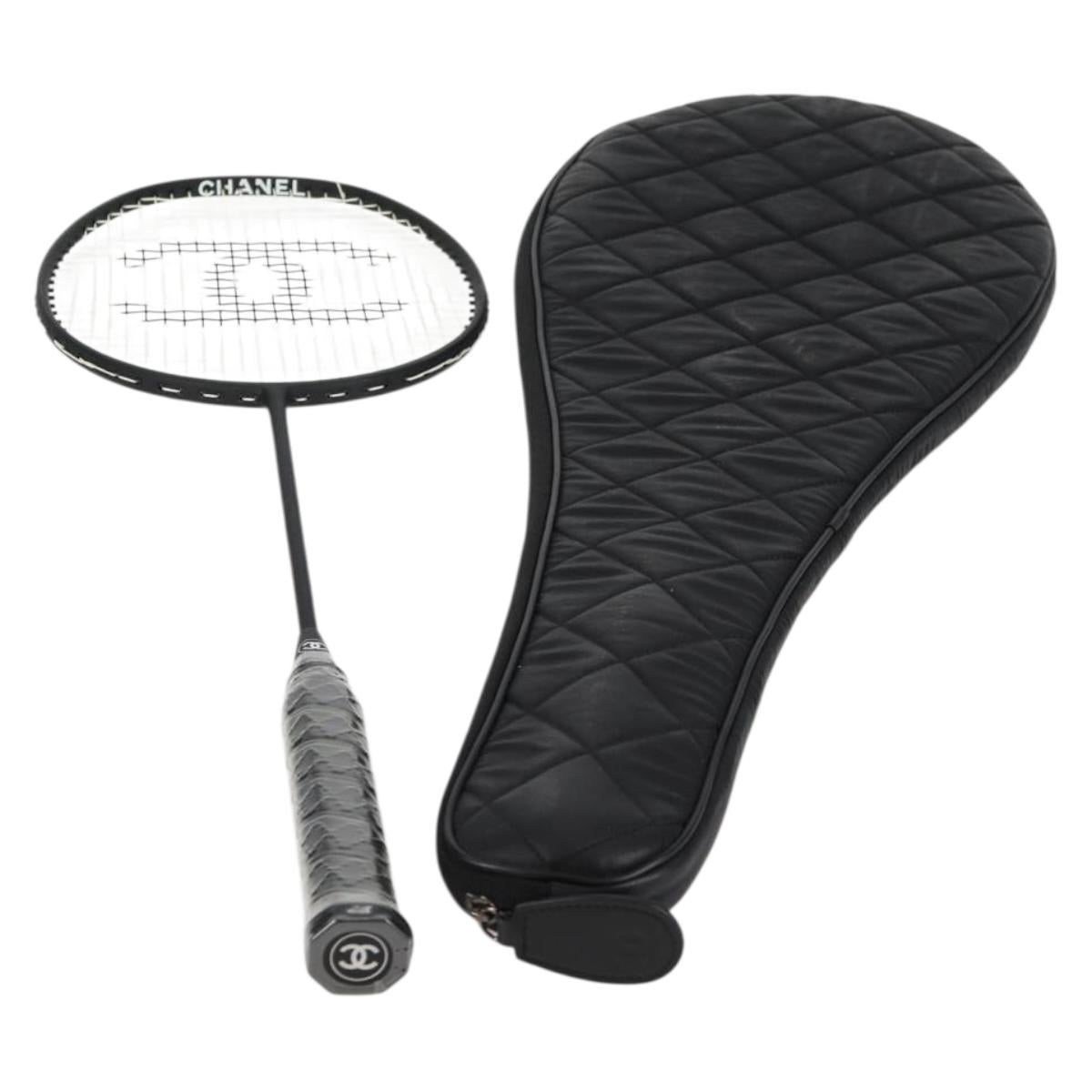 CHANEL Badminton Racket metal Black CC Auth 121512V