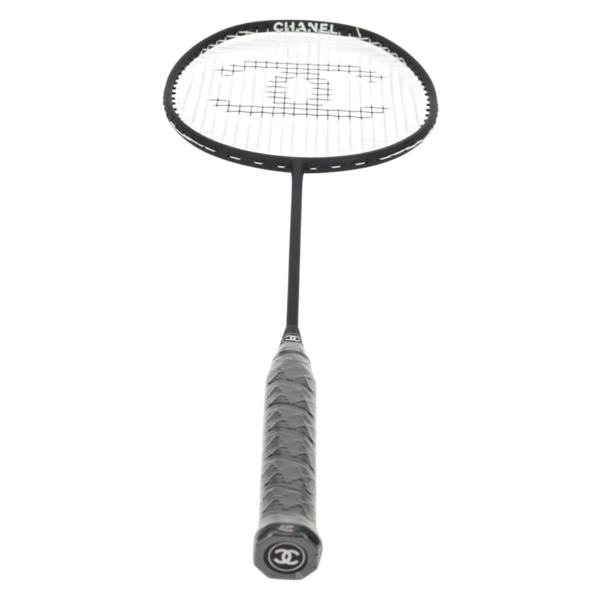 CHANEL Badminton Racket metal Black CC Auth 121512V