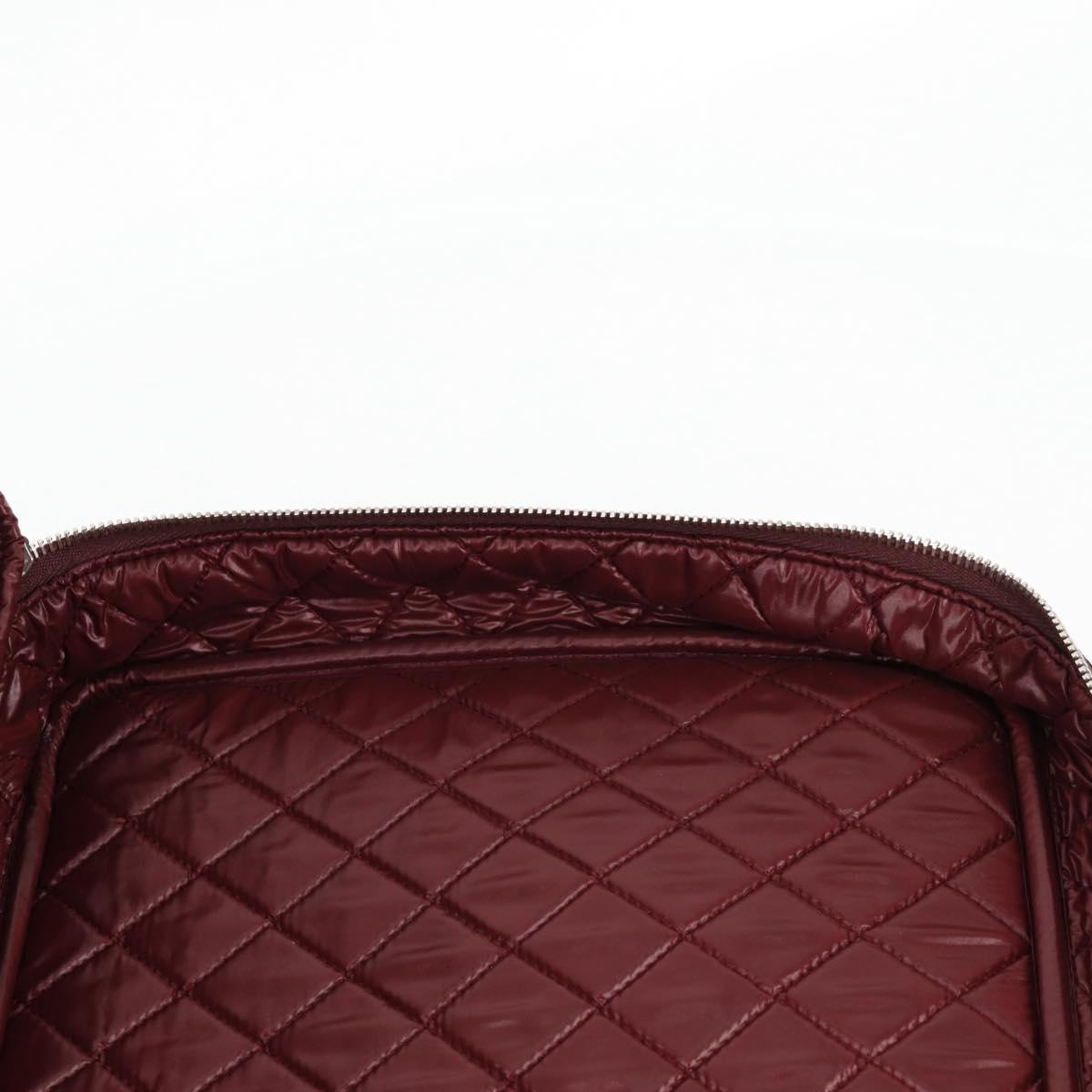 CHANEL Matelasse PC Case Nylon Black Silver CC Auth 121516M