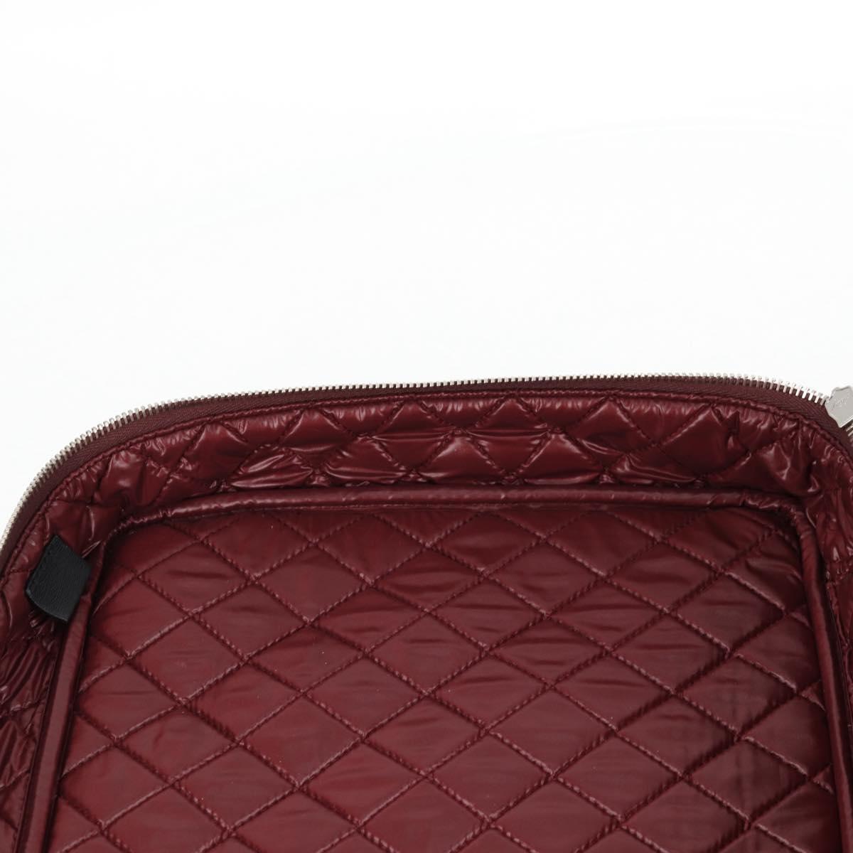 CHANEL Matelasse PC Case Nylon Black Silver CC Auth 121516M