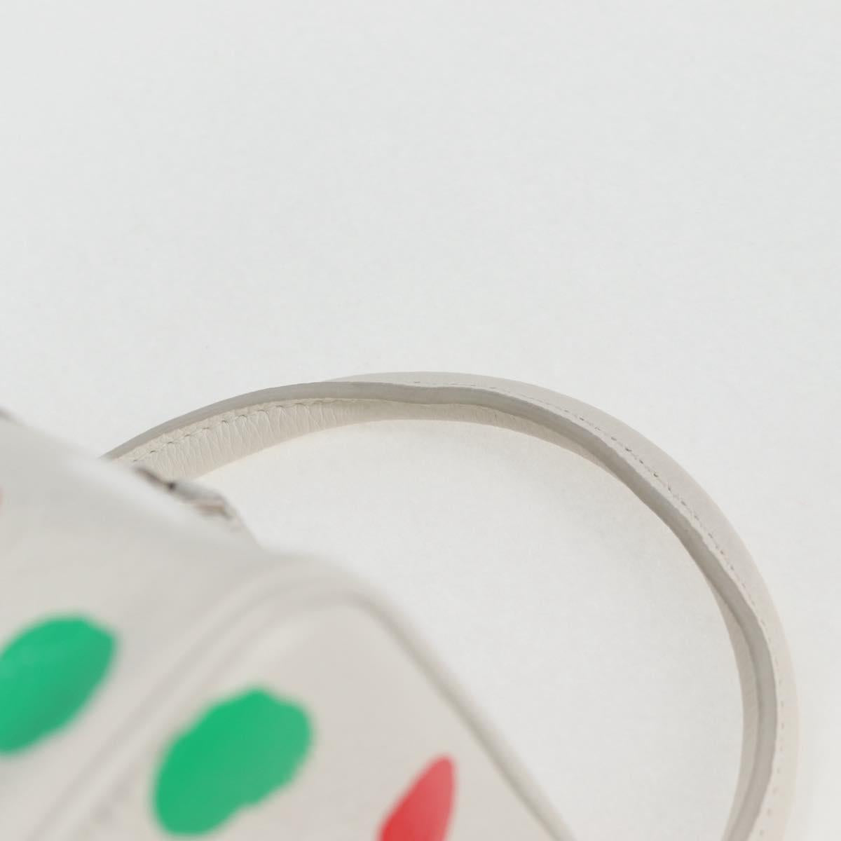 LOUIS VUITTON Monogram Yayoi Kusama Square bag Hand Bag White LV Auth 121522M