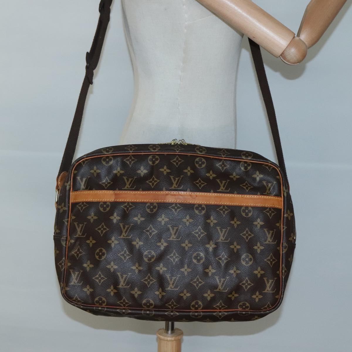 LOUIS VUITTON Monogram Reporter GM Shoulder Bag M45252 LV Auth 121533
