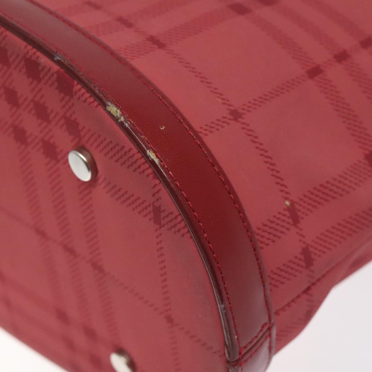 BURBERRY Nova Check Shoulder Bag Canvas Red Auth 121545
