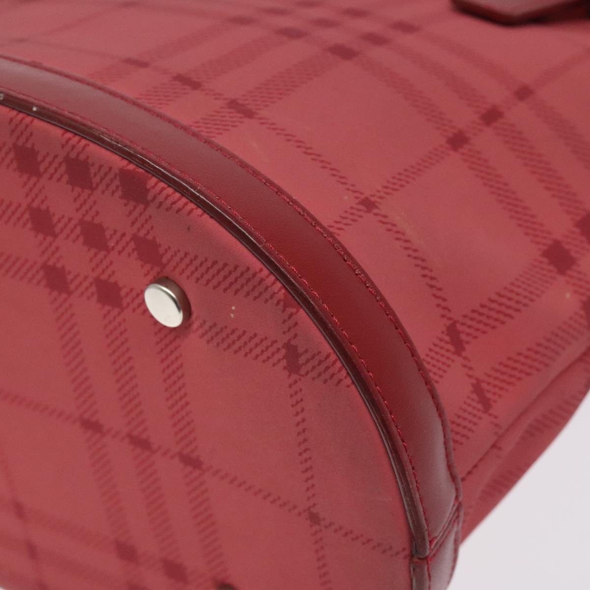BURBERRY Nova Check Shoulder Bag Canvas Red Auth 121545