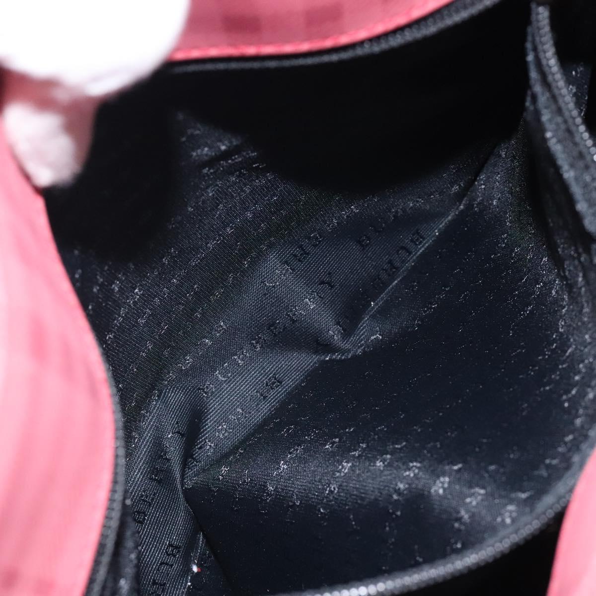 BURBERRY Nova Check Shoulder Bag Canvas Red Auth 121545