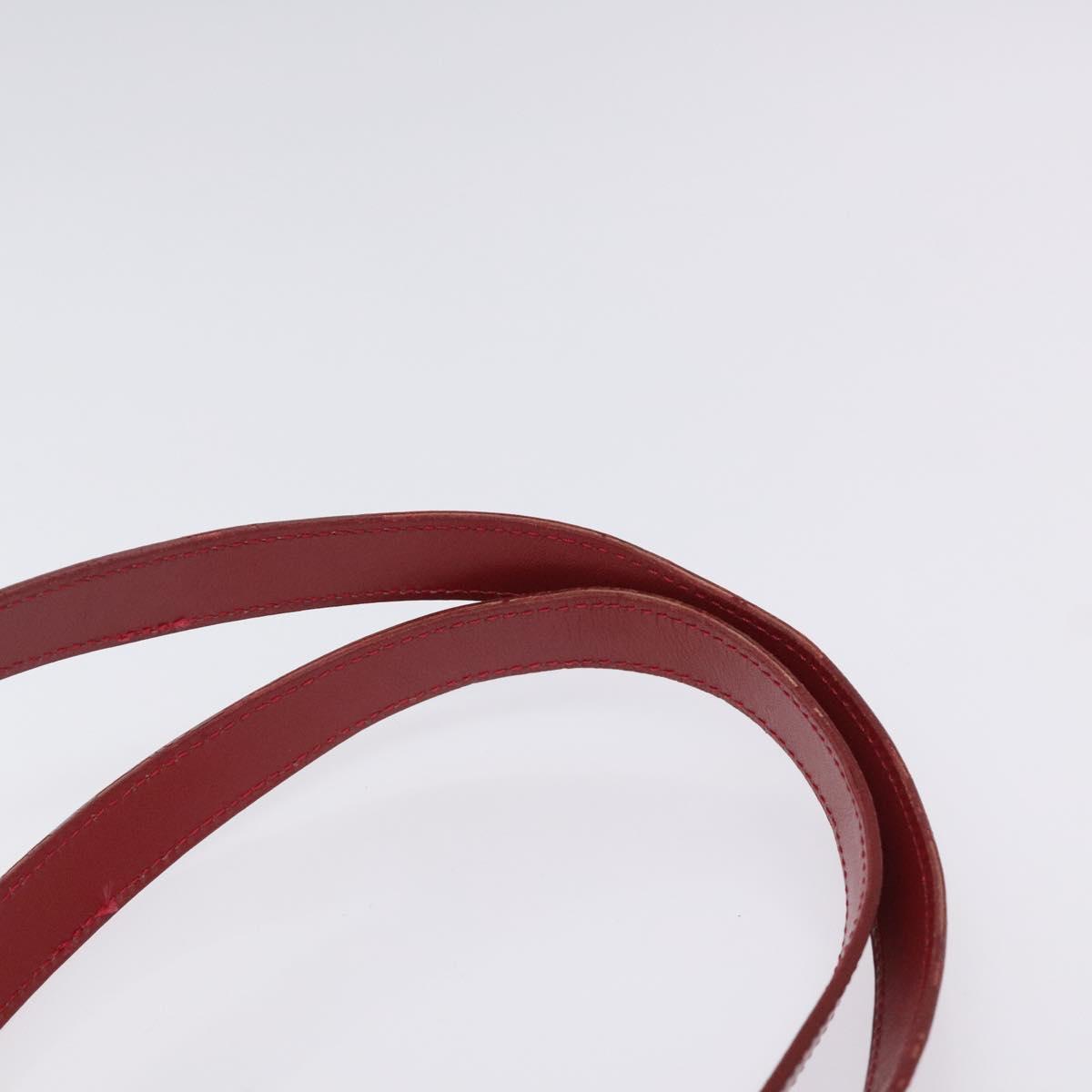 BURBERRY Nova Check Shoulder Bag Canvas Red Auth 121545