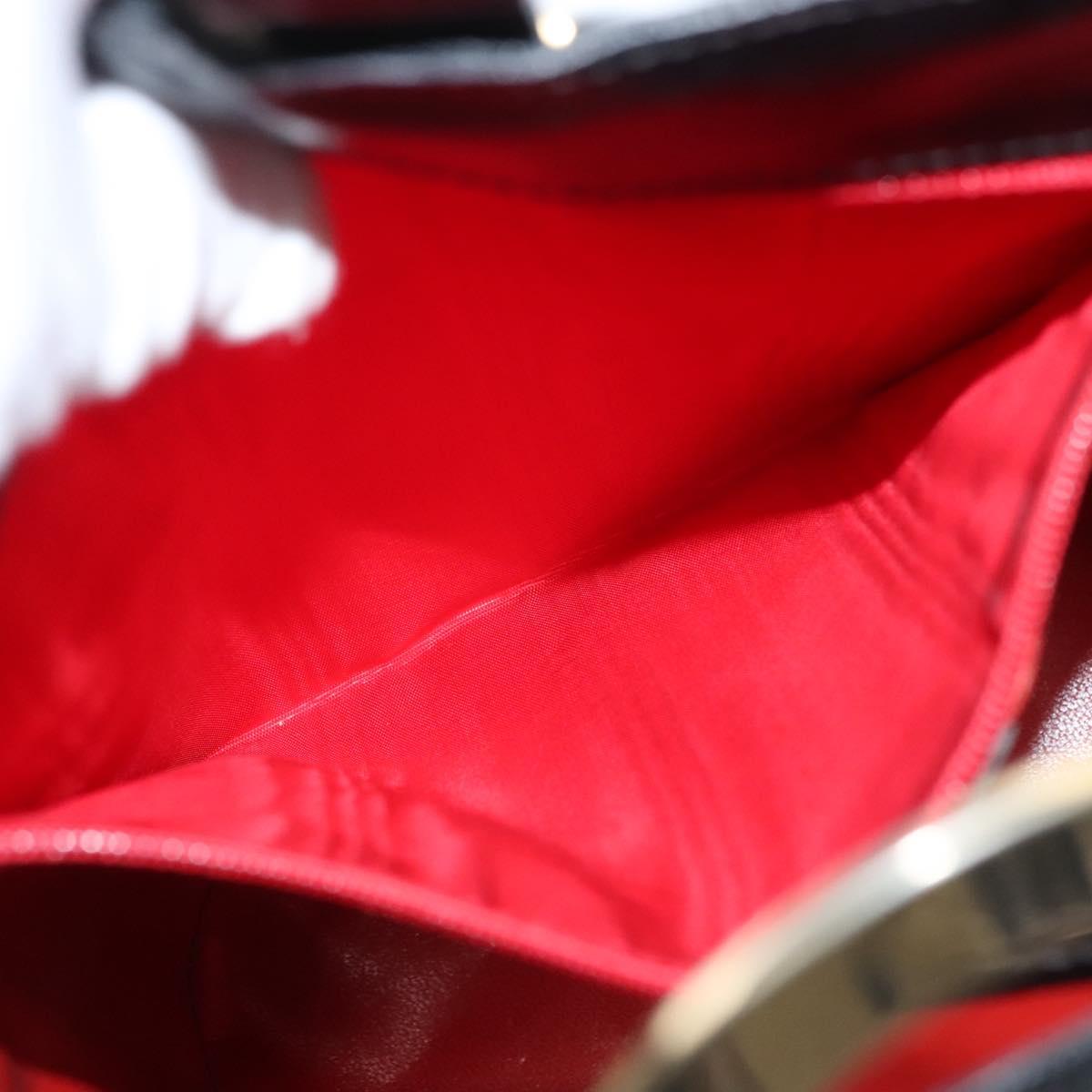 CELINE Shoulder Bag Canvas Black Gold Auth 121554