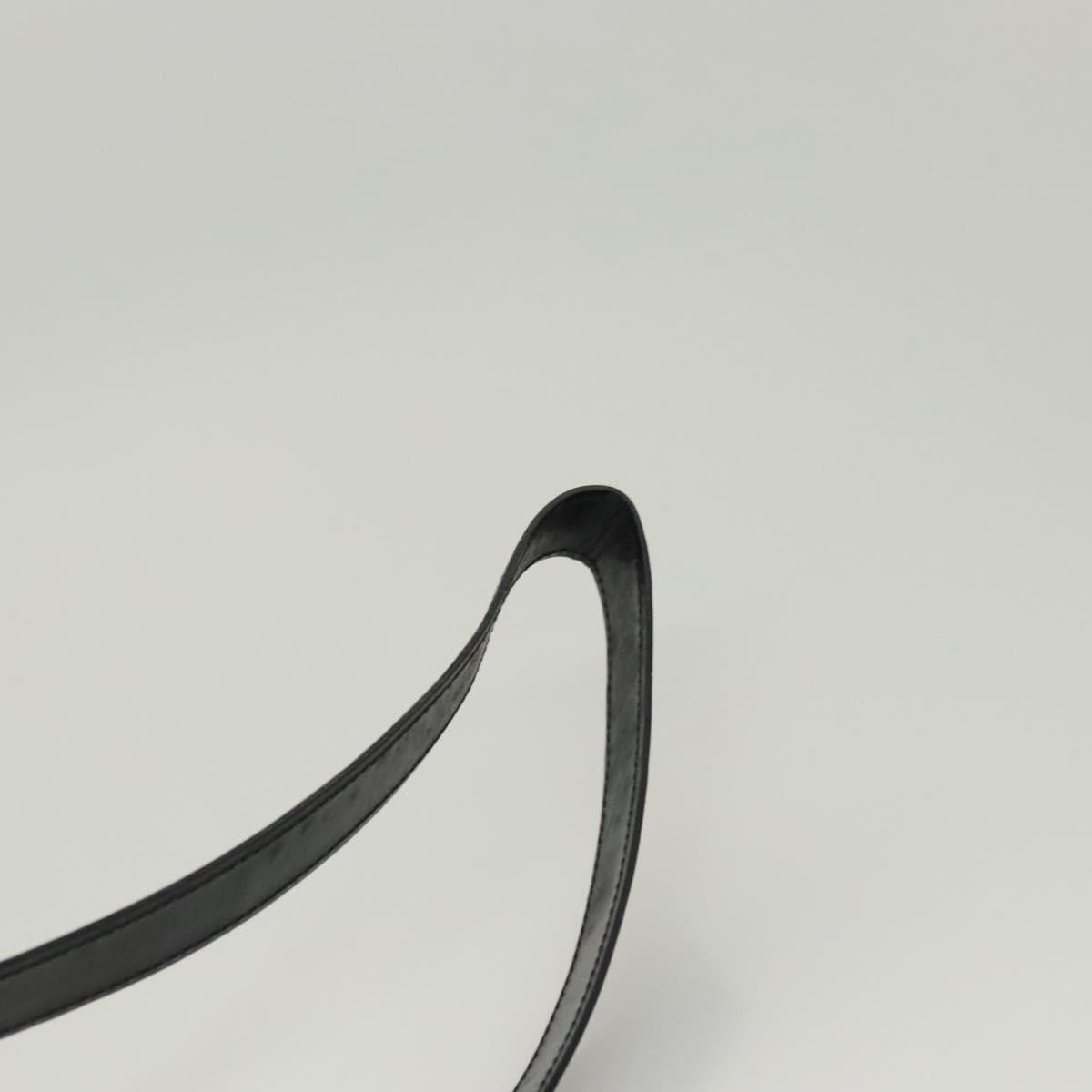 CELINE Shoulder Bag Canvas Black Gold Auth 121554