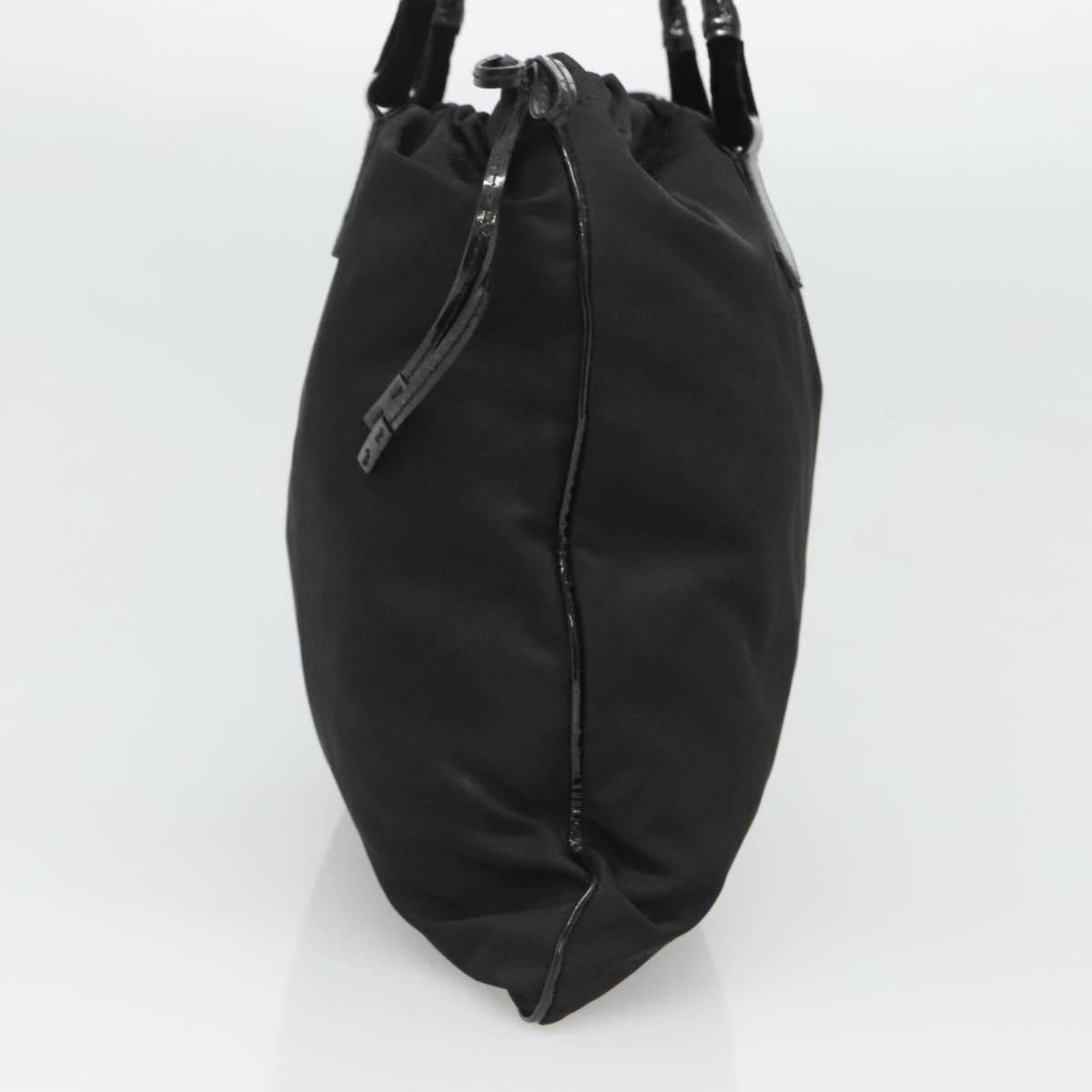 PRADA Tote Bag Nylon Black Auth 121555