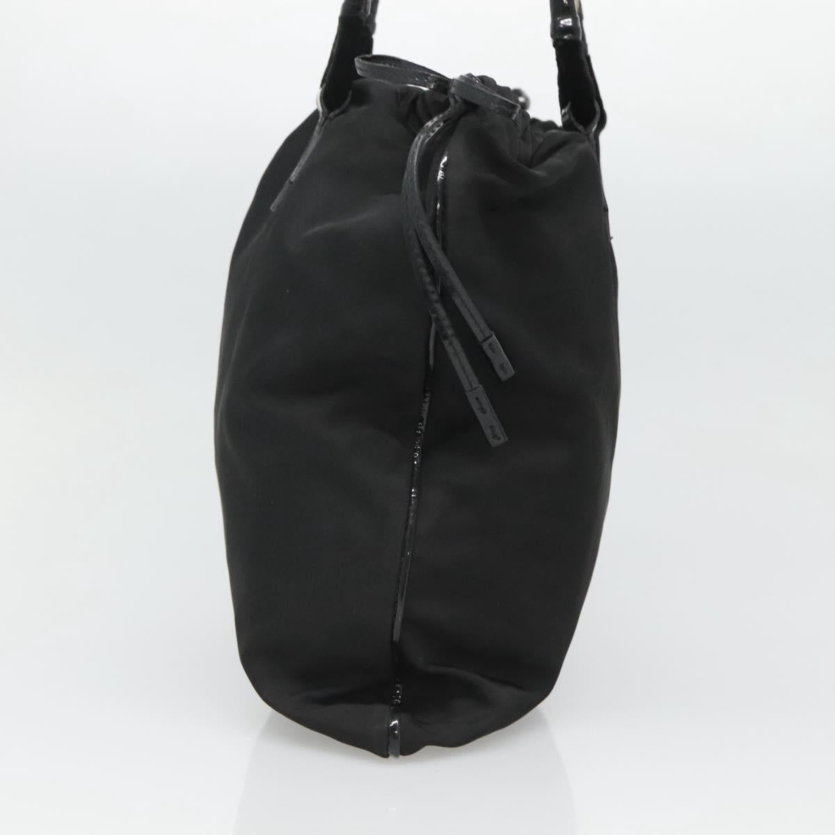 PRADA Tote Bag Nylon Black Auth 121555