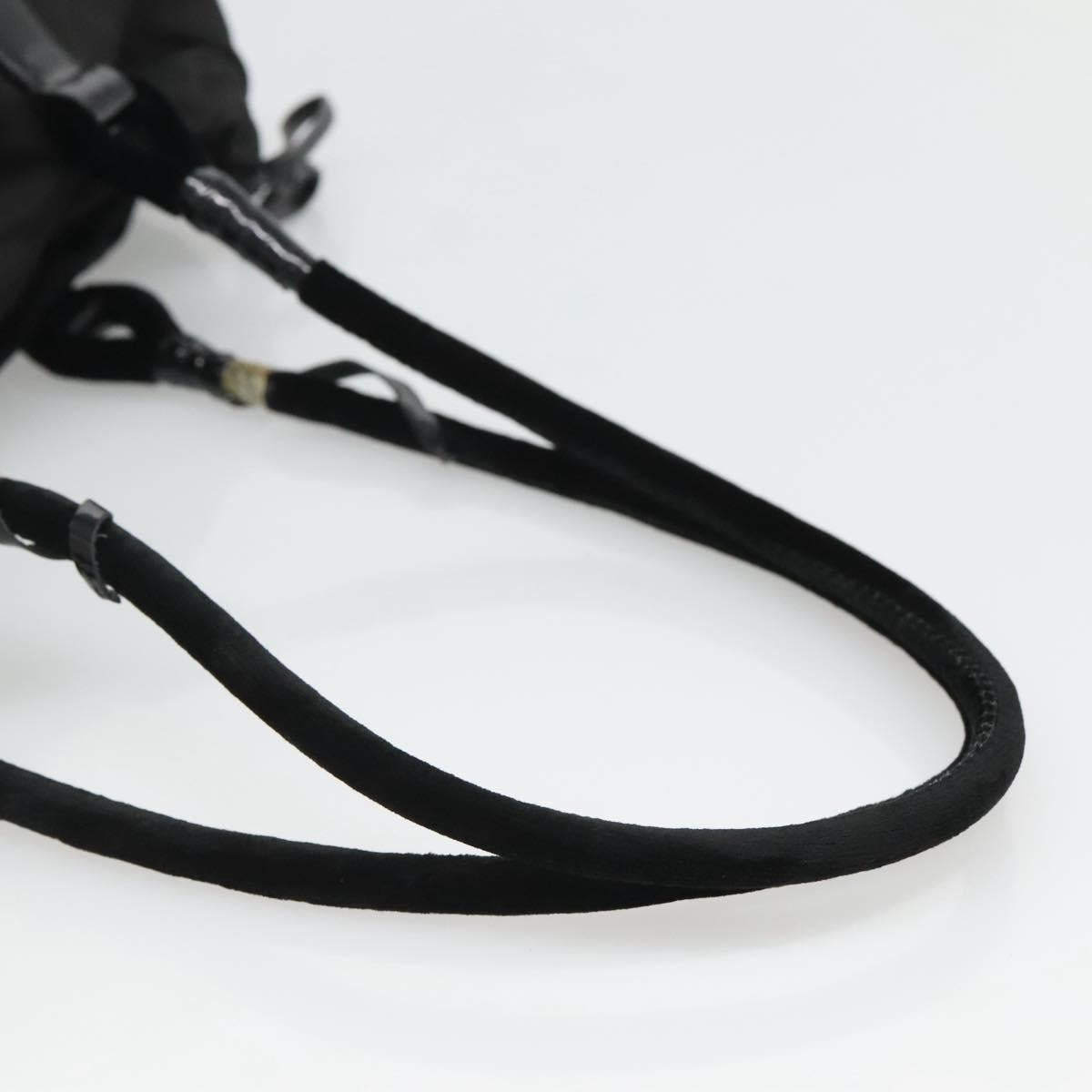 PRADA Tote Bag Nylon Black Auth 121555