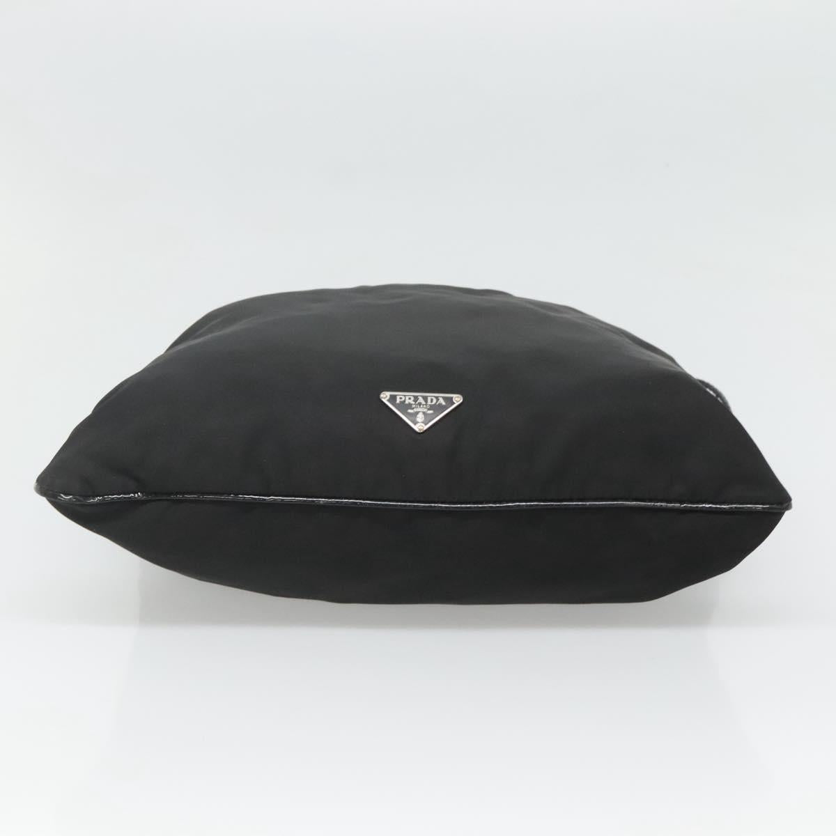 PRADA Tote Bag Nylon Black Auth 121555