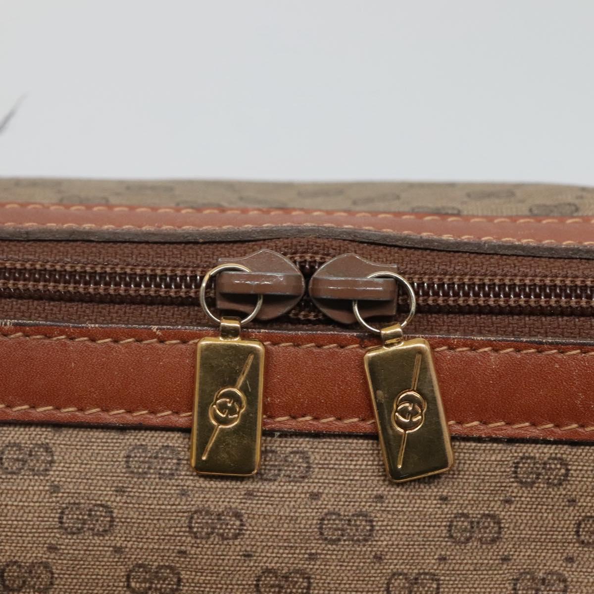 GUCCI Micro GG Supreme Hand Bag PVC 2way Beige Gold 002 25 0033 Auth 121562