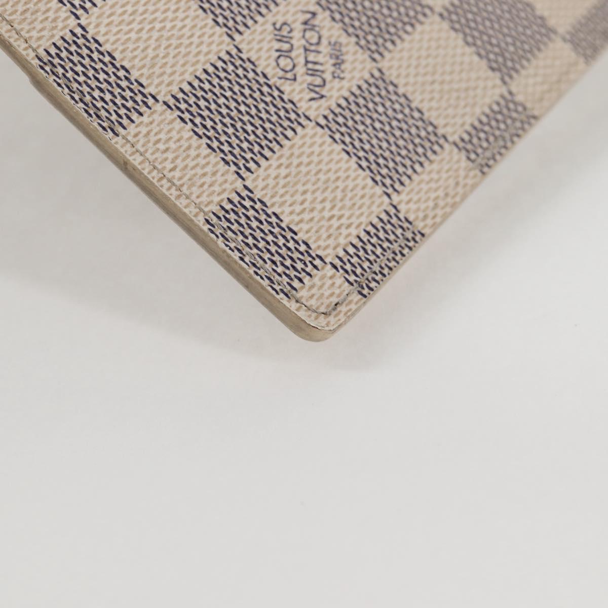 LOUIS VUITTON Damier Azur Agenda GM Day Planner Cover R20708 LV Auth 121569A