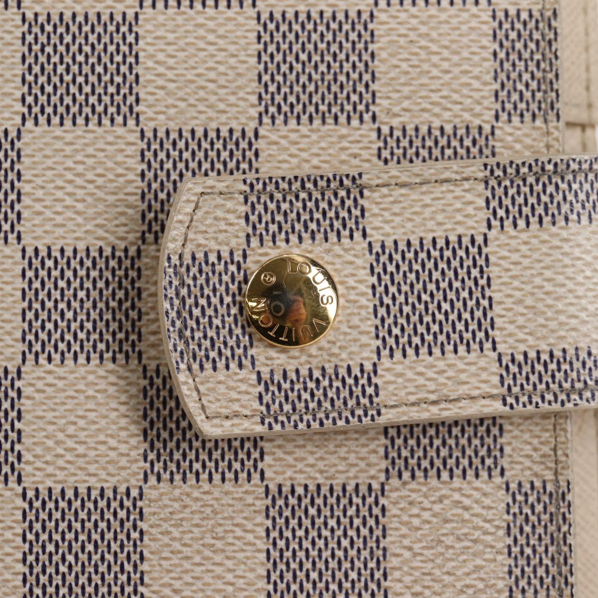LOUIS VUITTON Damier Azur Agenda GM Day Planner Cover R20708 LV Auth 121569A