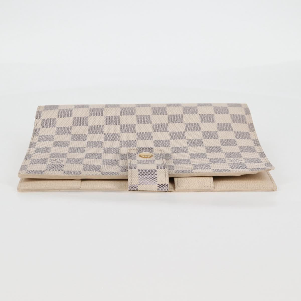LOUIS VUITTON Damier Azur Agenda GM Day Planner Cover R20708 LV Auth 121569A