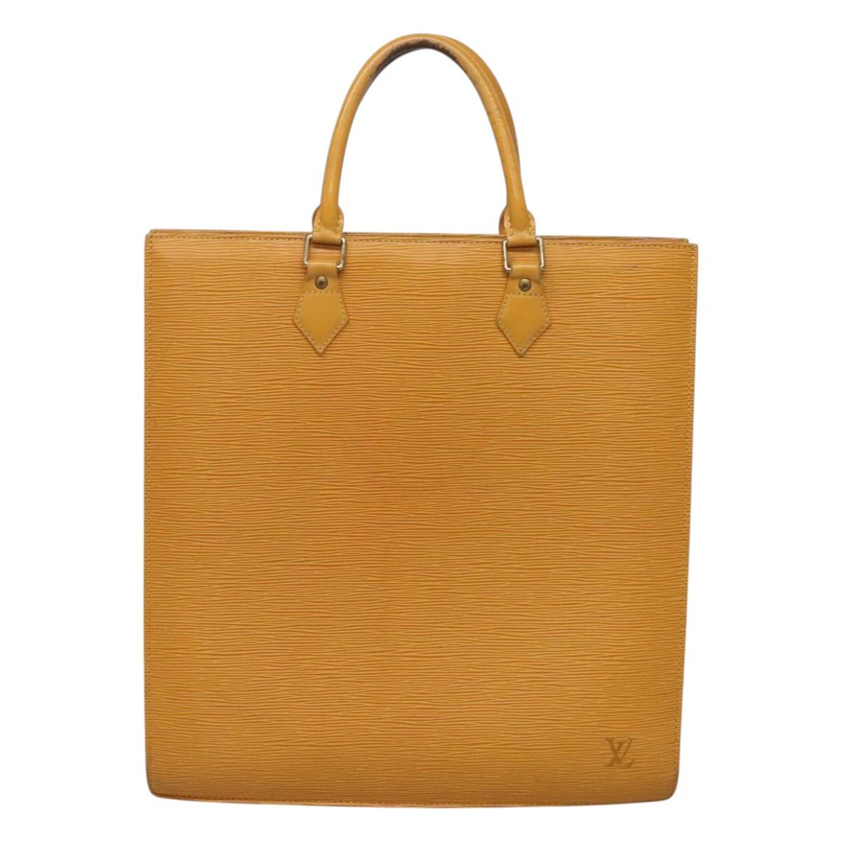 LOUIS VUITTON Epi Sac Plat Hand Bag Yellow M52079 LV Auth 121570