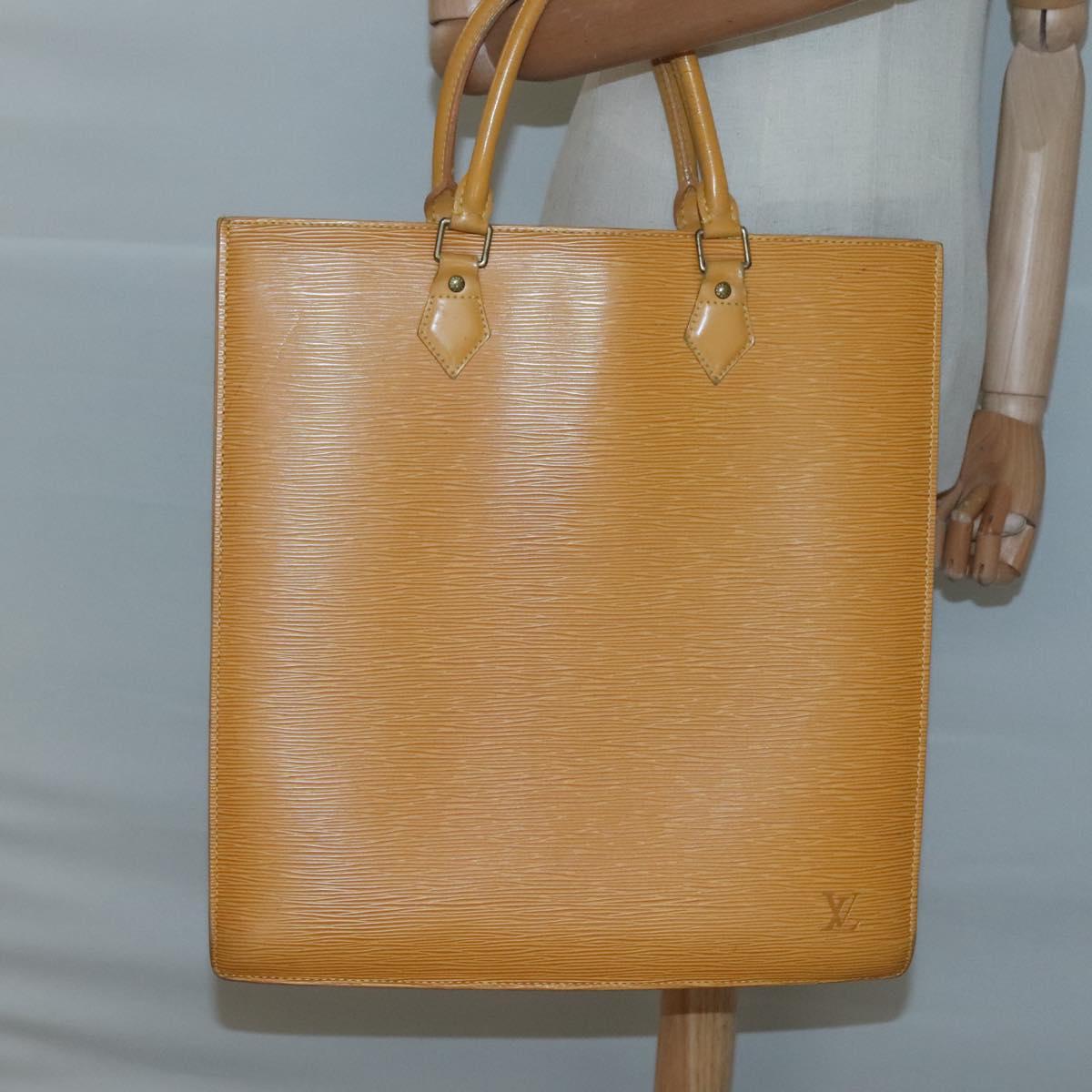 LOUIS VUITTON Epi Sac Plat Hand Bag Yellow M52079 LV Auth 121570